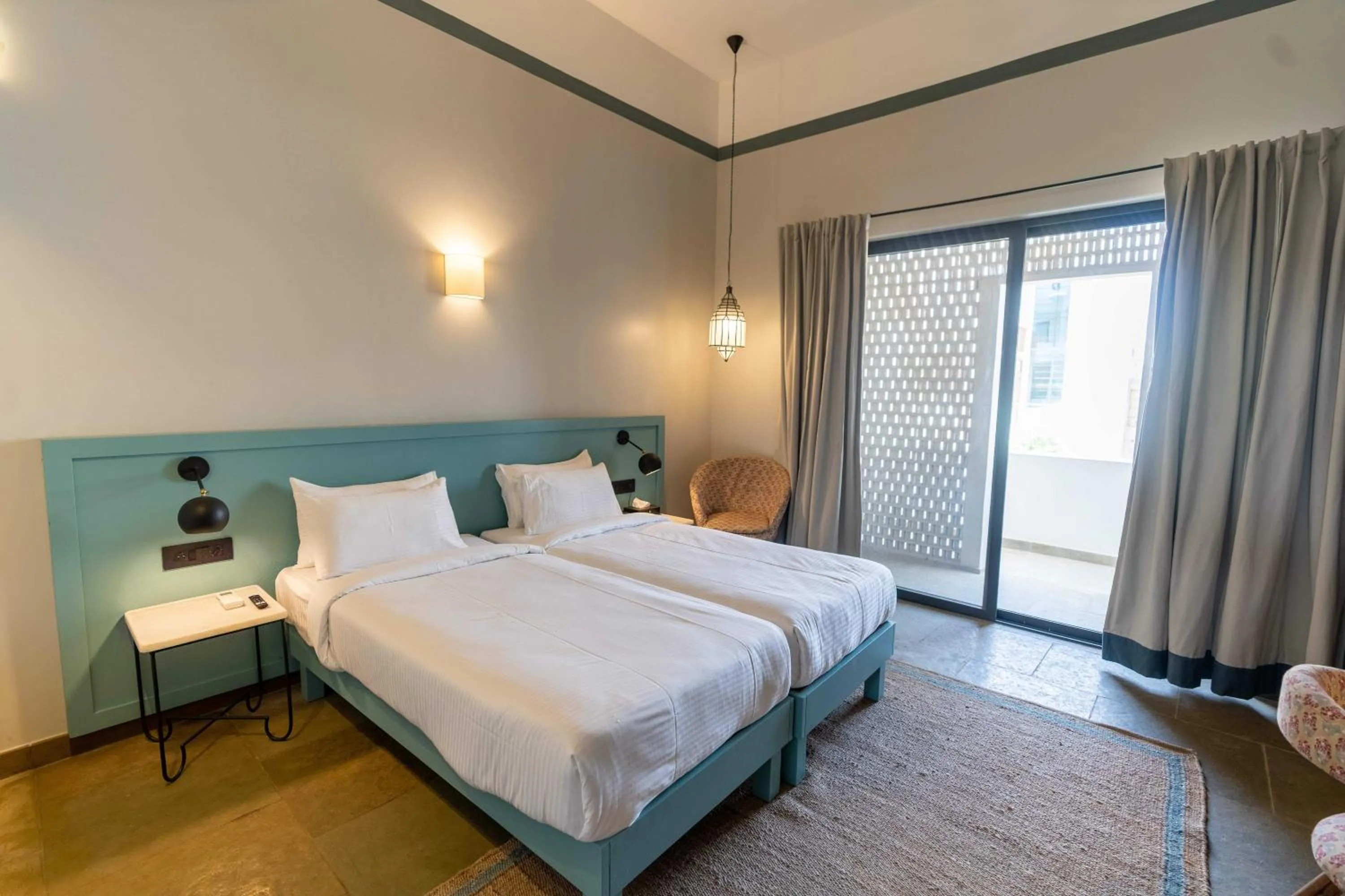 Bathroom, Bed in DanCenter by CheckIn House of Jasol Jaipur