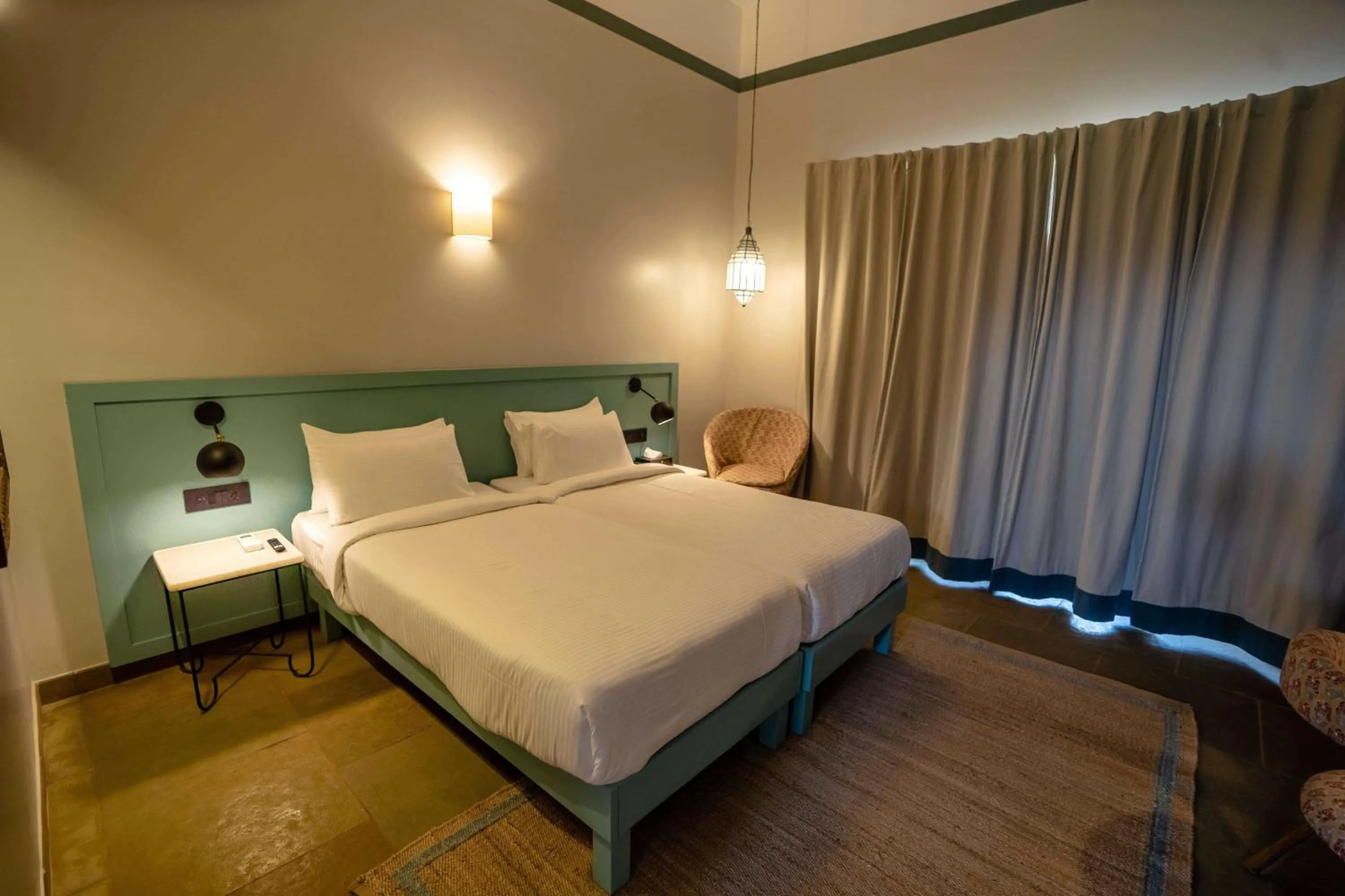 Bathroom, Bed in DanCenter by CheckIn House of Jasol Jaipur