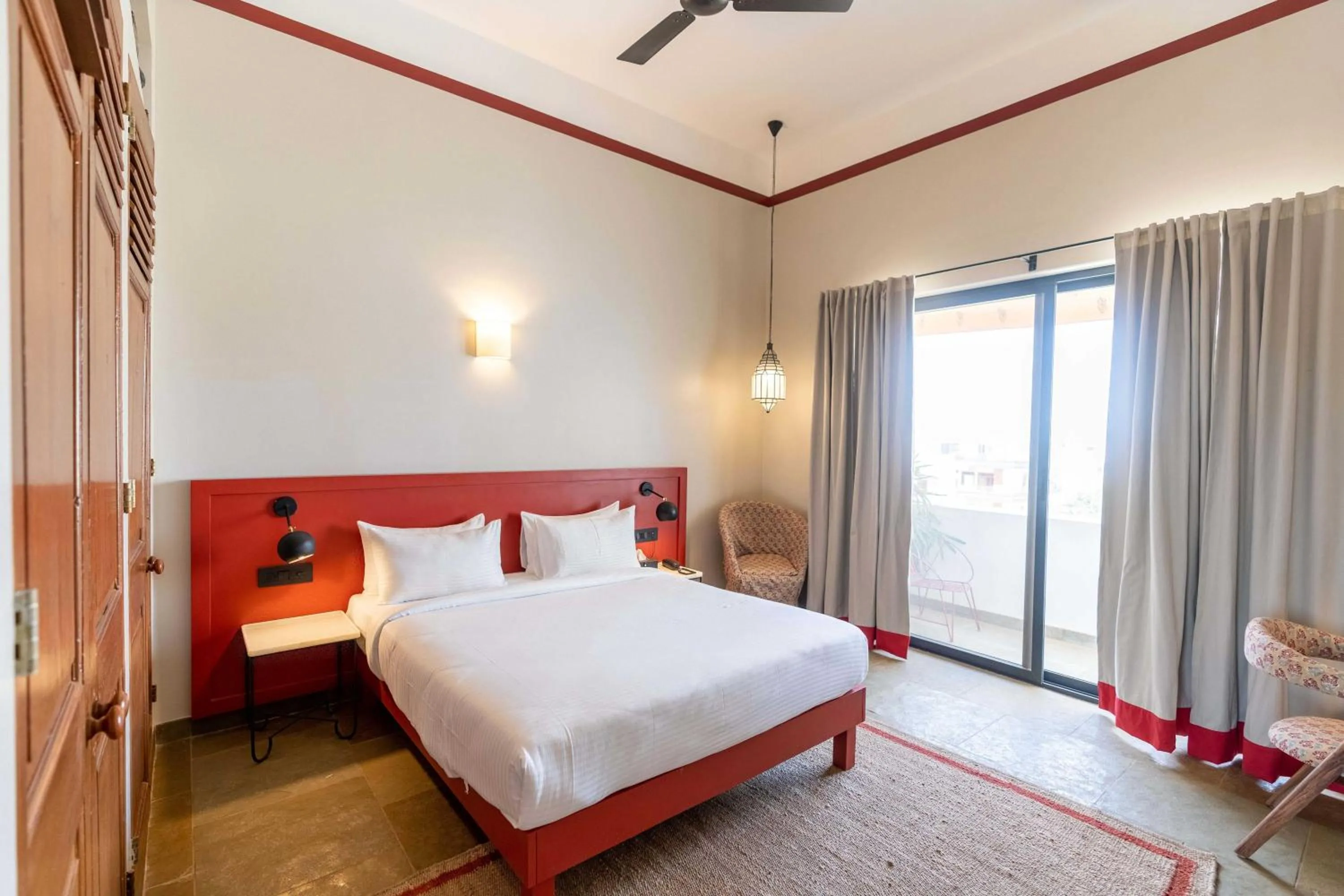 Bathroom, Bed in DanCenter by CheckIn House of Jasol Jaipur