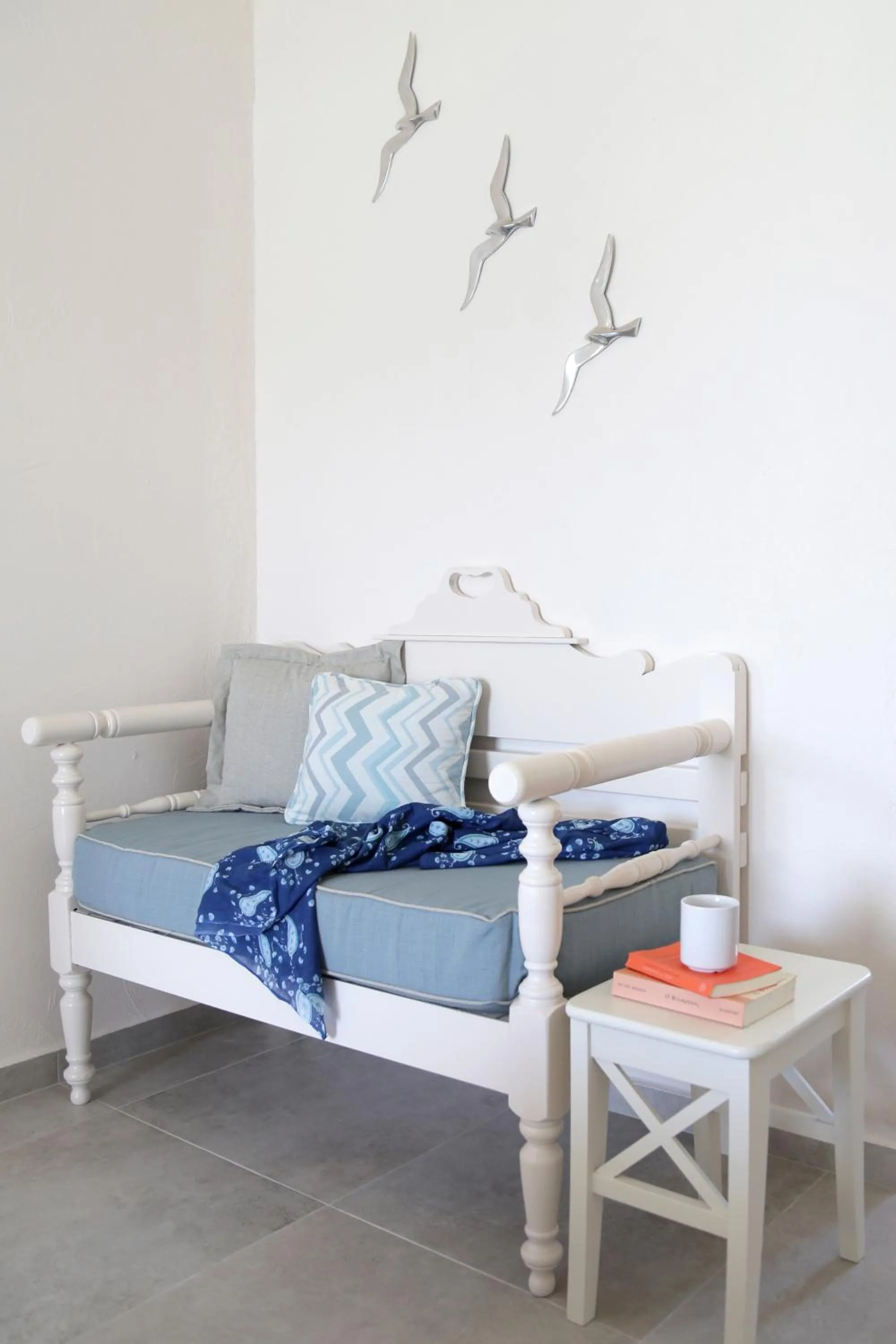 Decorative detail, Bed in Skopelos Village Hotel