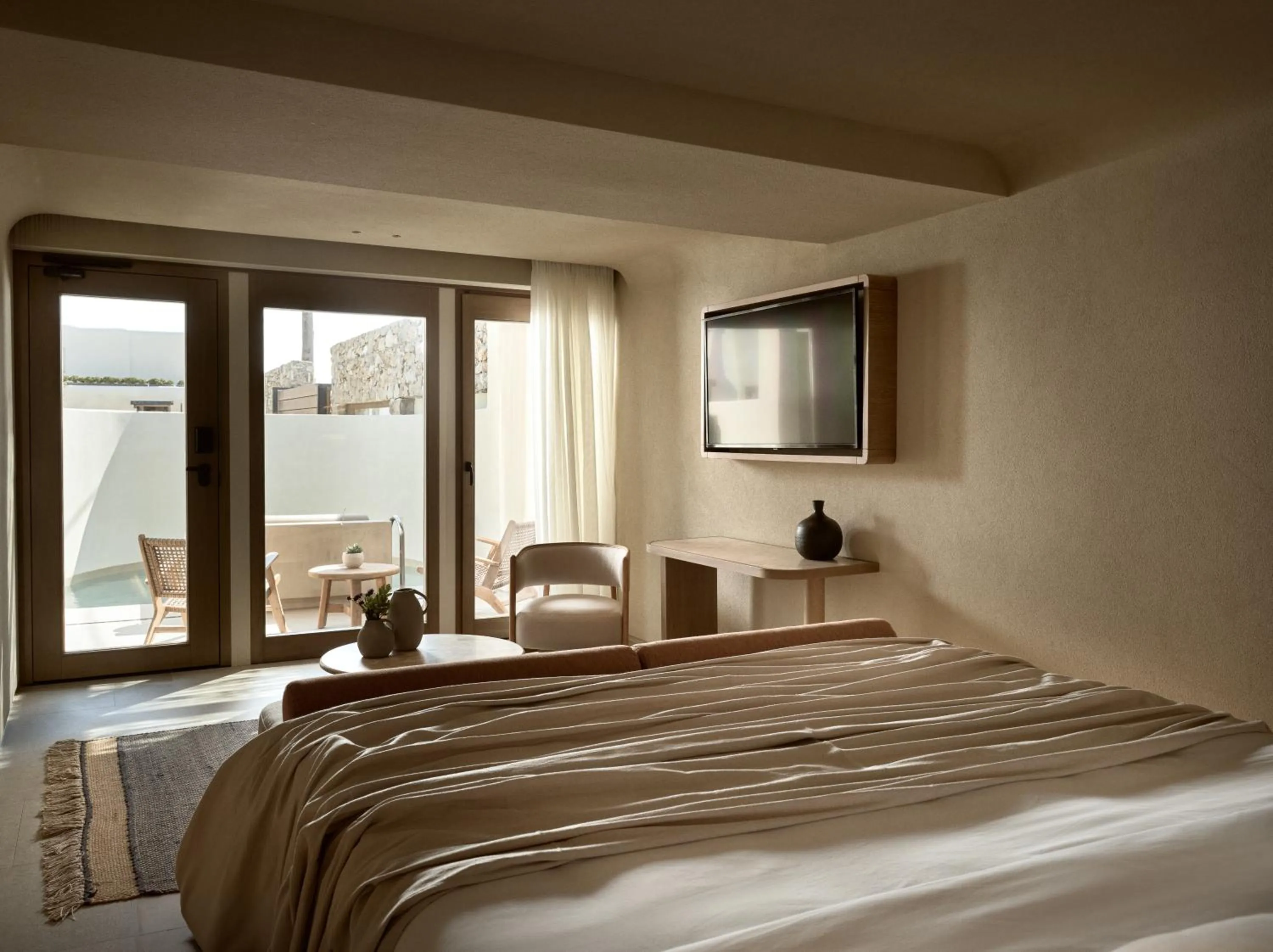 Bed in Domes Noruz Mykonos