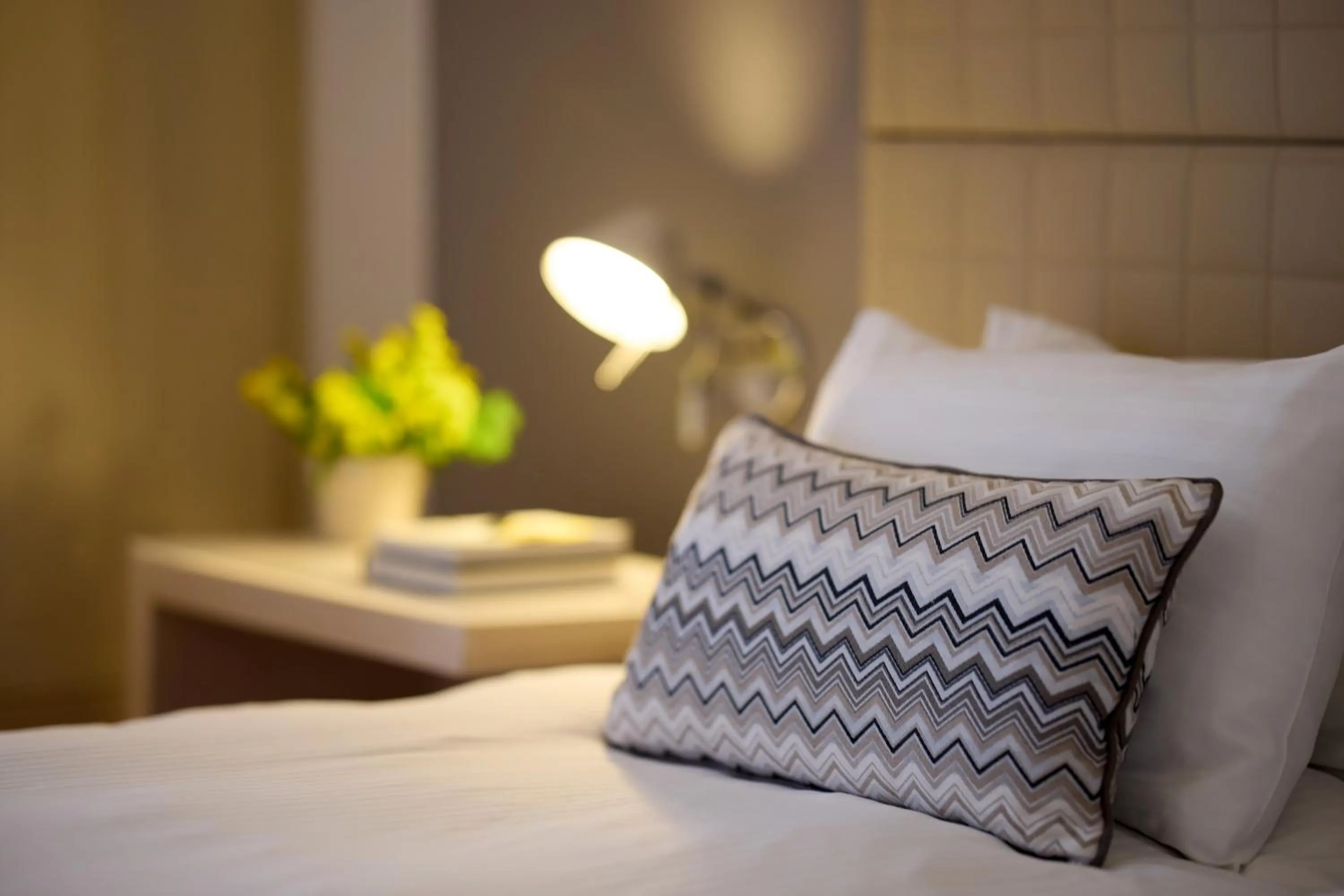 Decorative detail, Bed in Domotel Olympia