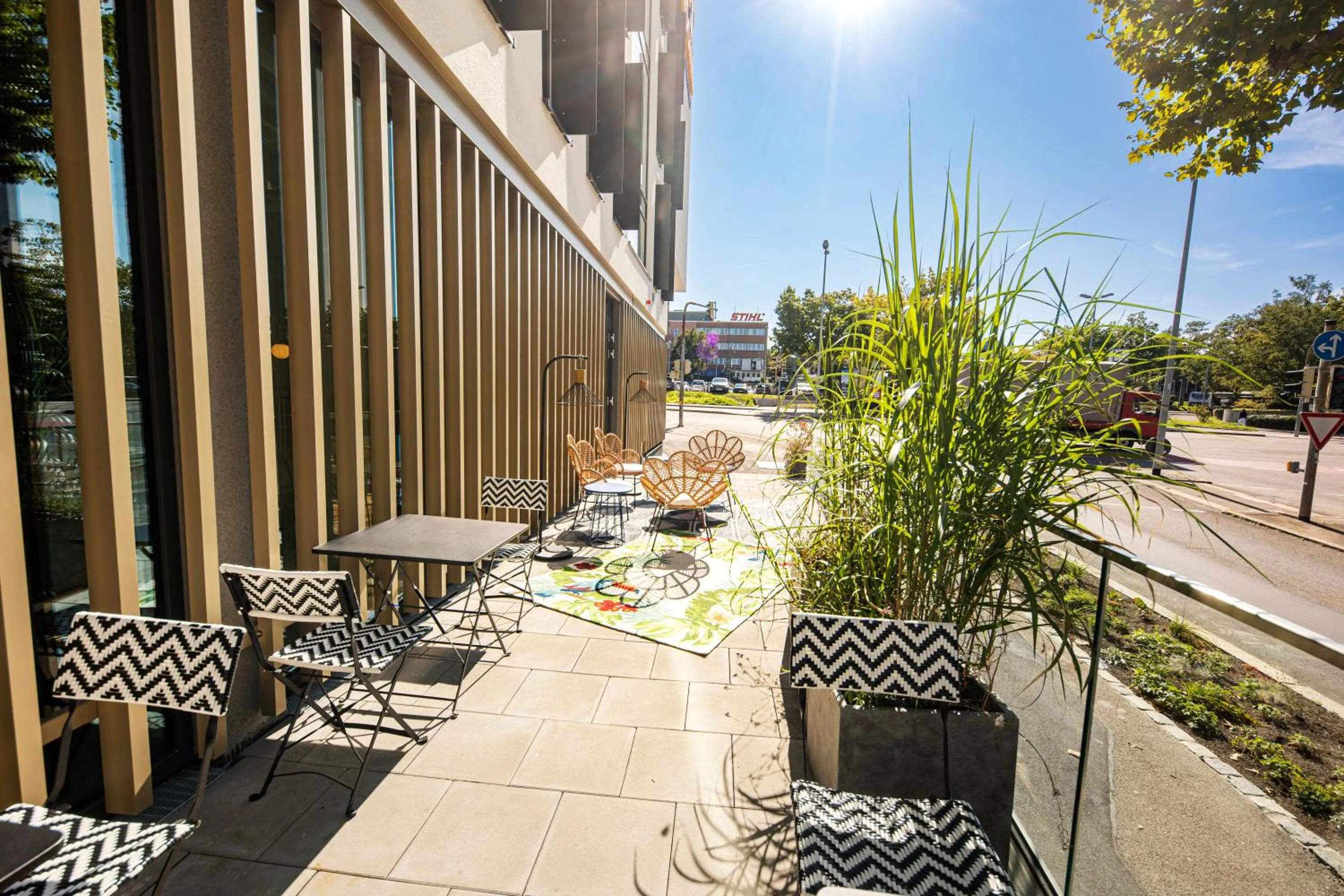 Balcony/Terrace in LOGINN Hotel Waiblingen