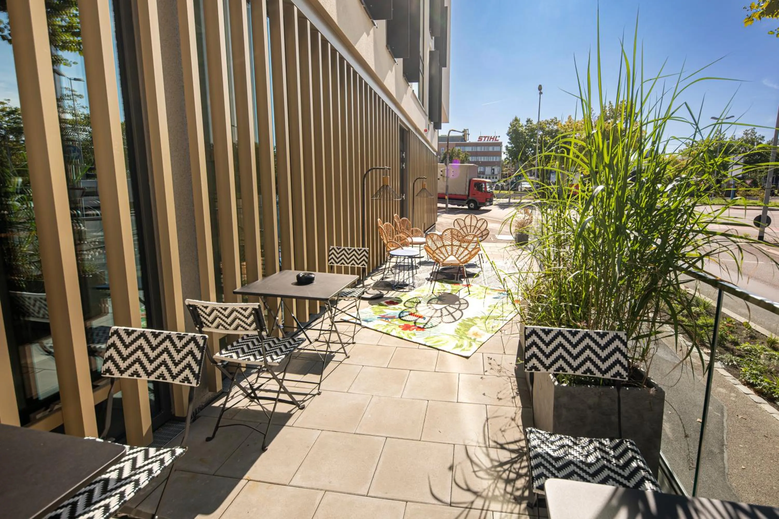 Balcony/Terrace in LOGINN Hotel Waiblingen