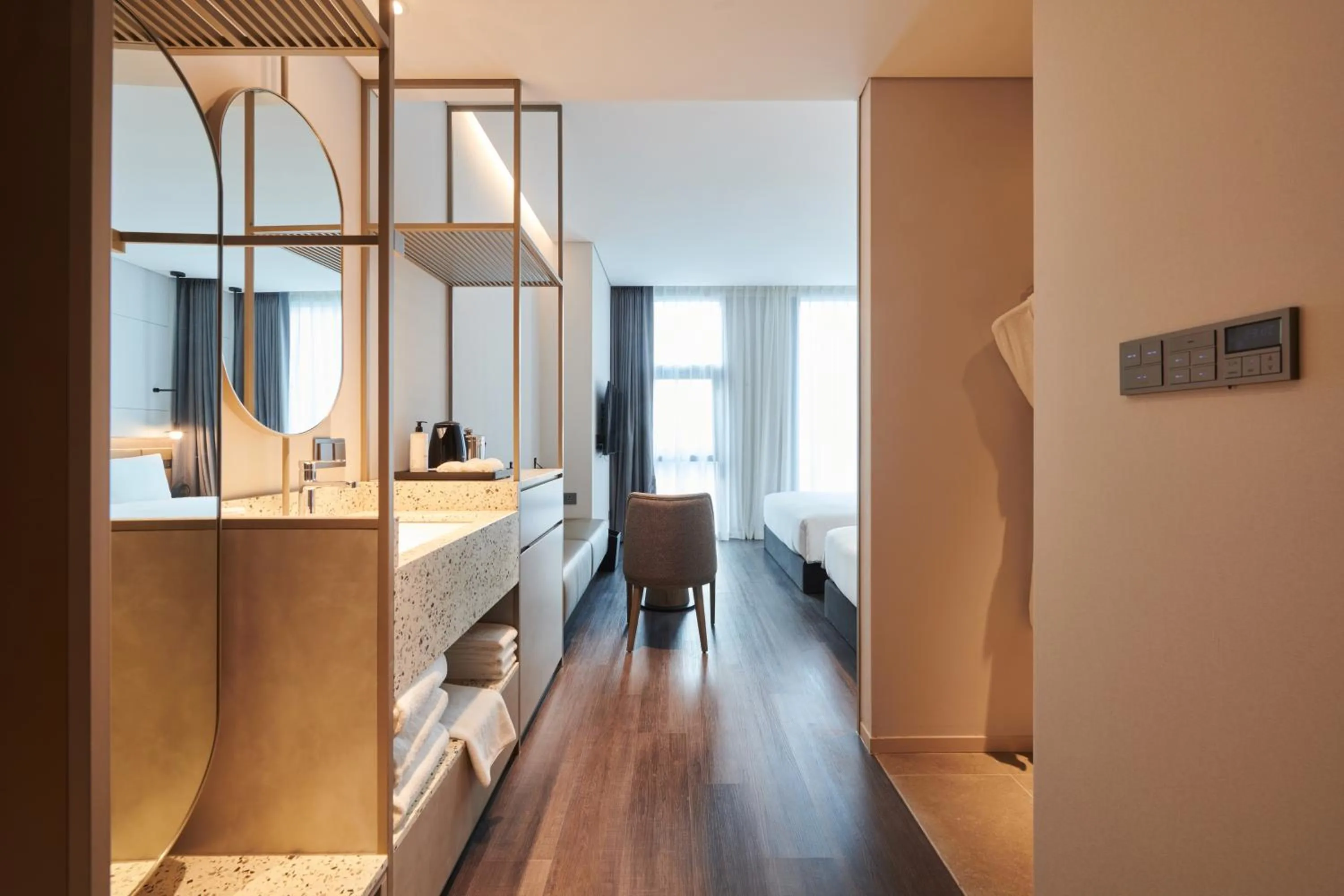 Decorative detail, Bed in Nine Tree Premier ROKAUS Hotel Seoul Yongsan