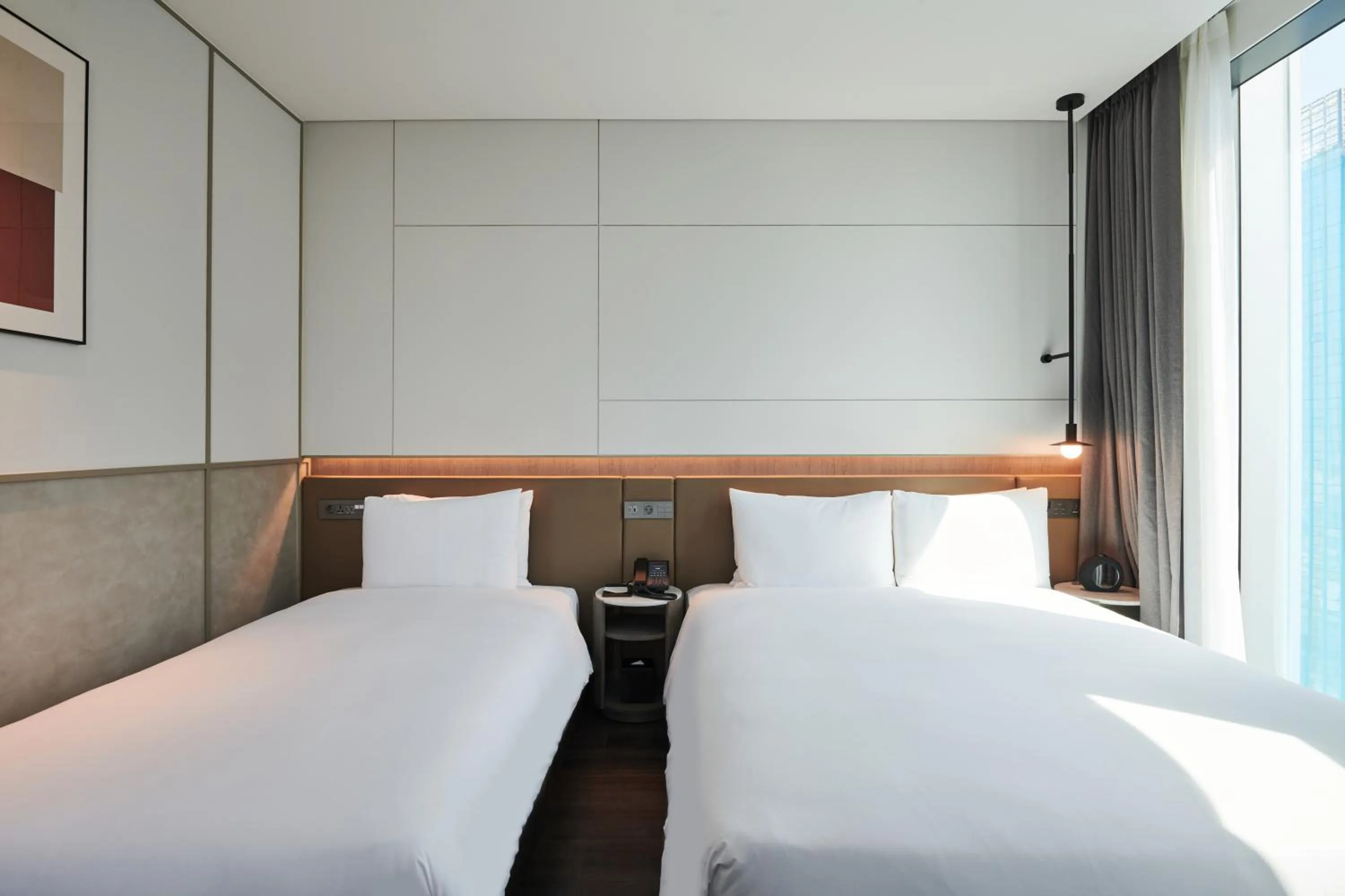 Bed in Nine Tree Premier ROKAUS Hotel Seoul Yongsan