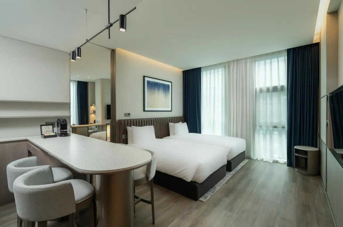 Photo of the whole room, Bed in Nine Tree Premier ROKAUS Hotel Seoul Yongsan