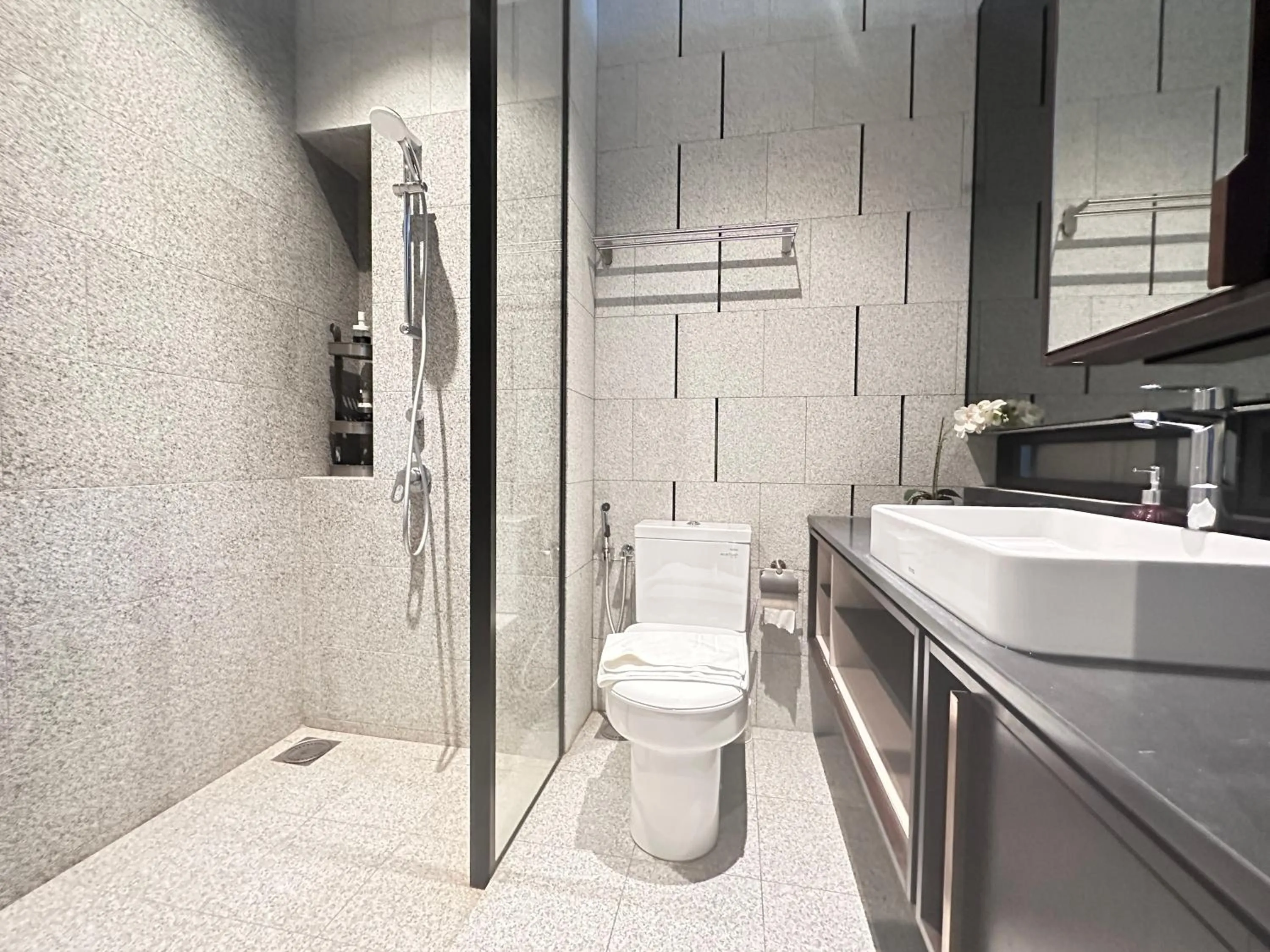 Shower in Scarletz Suites KLCC Twin Tower by Purple Orchid