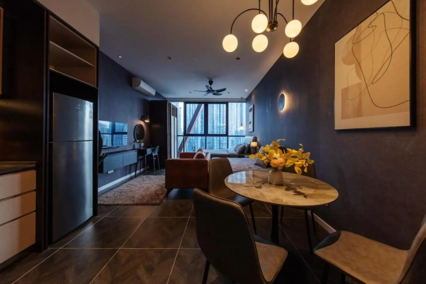 TV and multimedia in Scarletz Suites KLCC Twin Tower by Purple Orchid