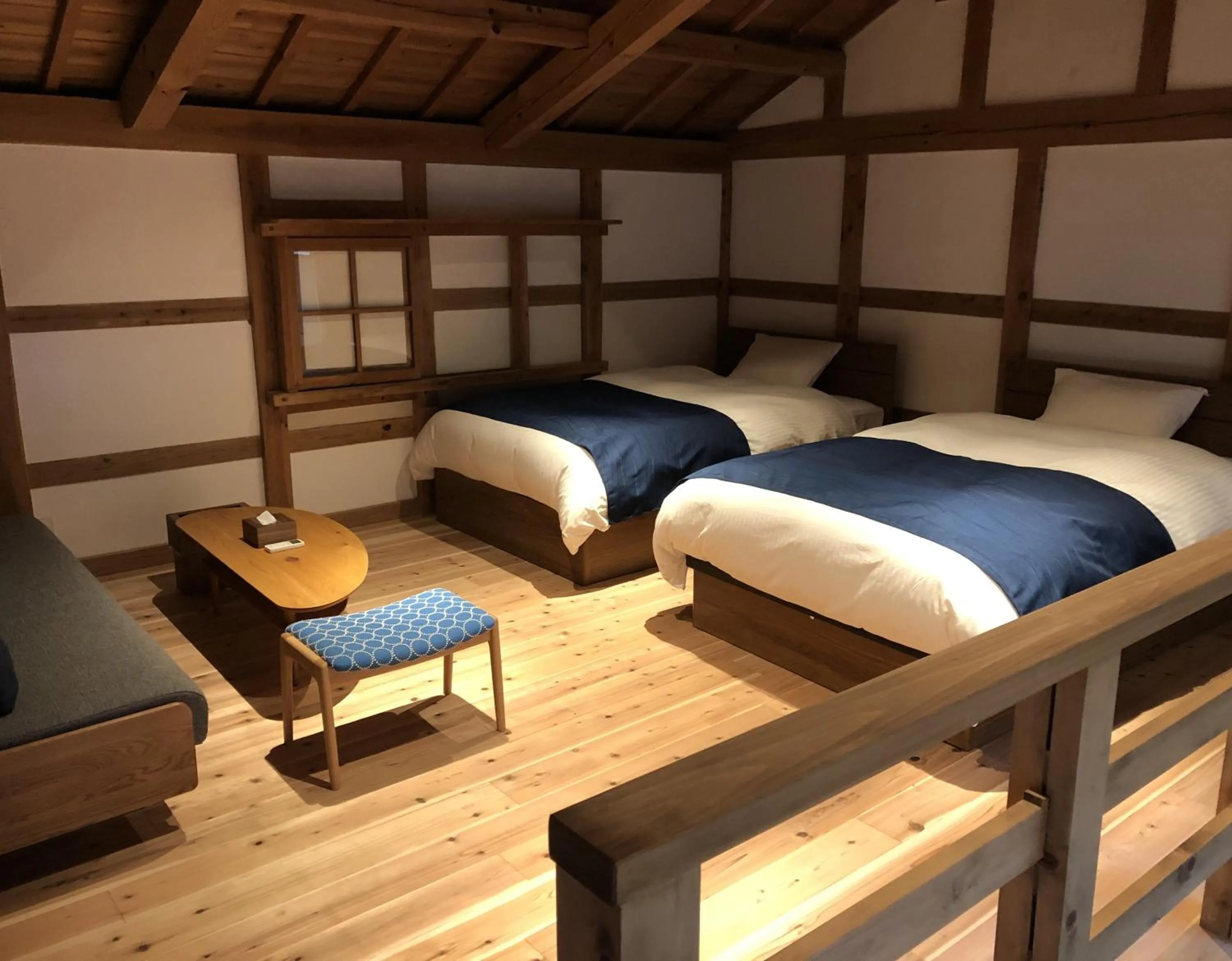 Bed in Satoyama Hotel Kanenone Tamba