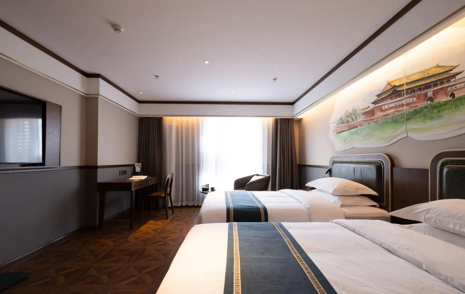 Photo of the whole room, Bed in Nost algia S Hotel Beijing Liangxiang University Town