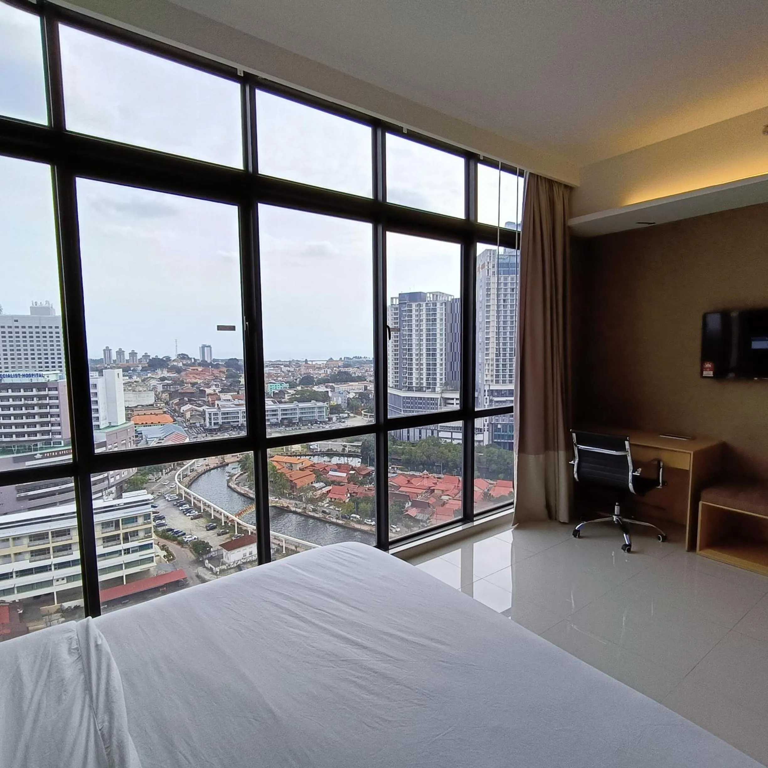 City view in Melaka Studio Suites
