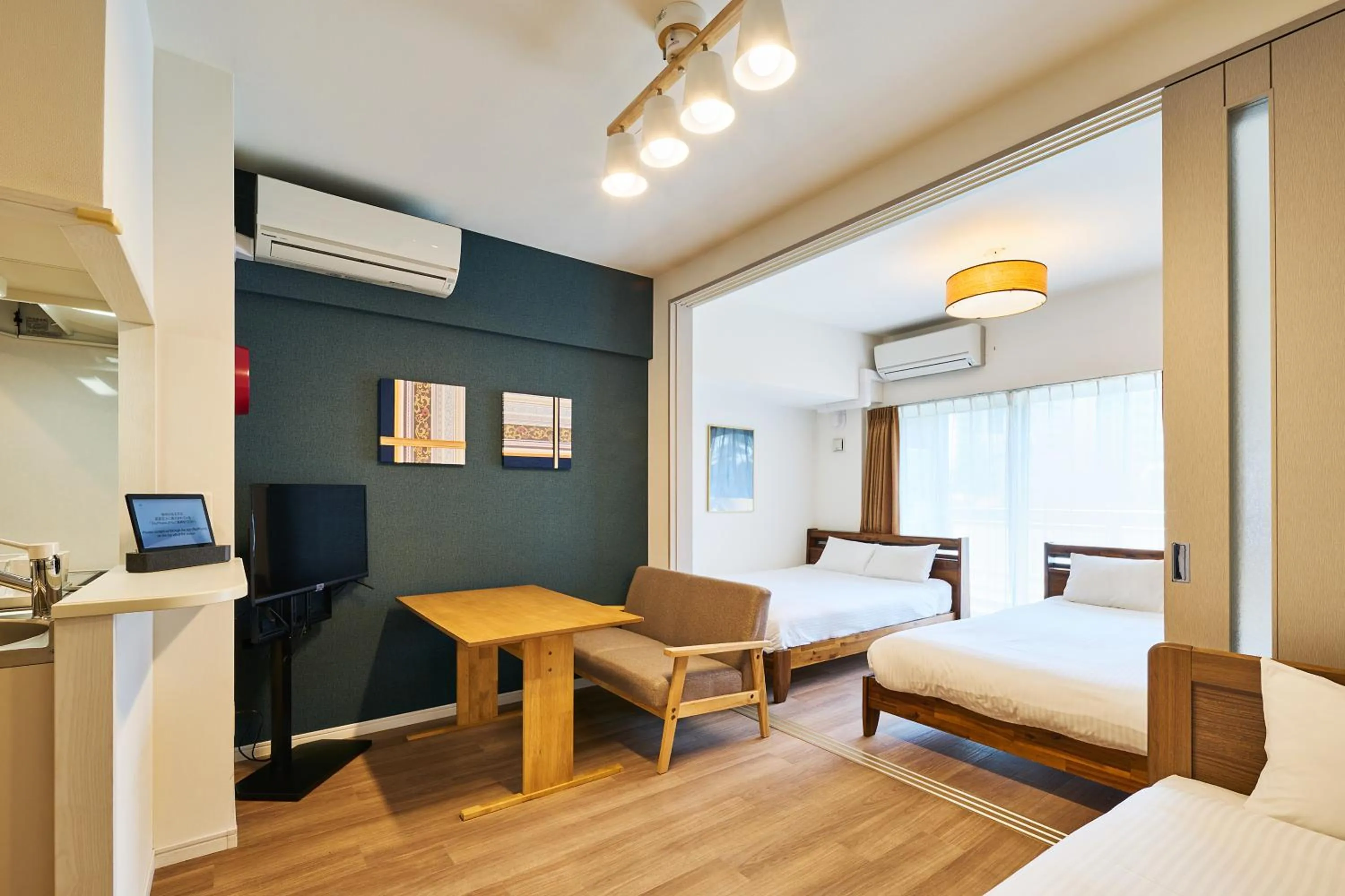 Bed in ALFACIO RIVERSIDE STAY HAKATA