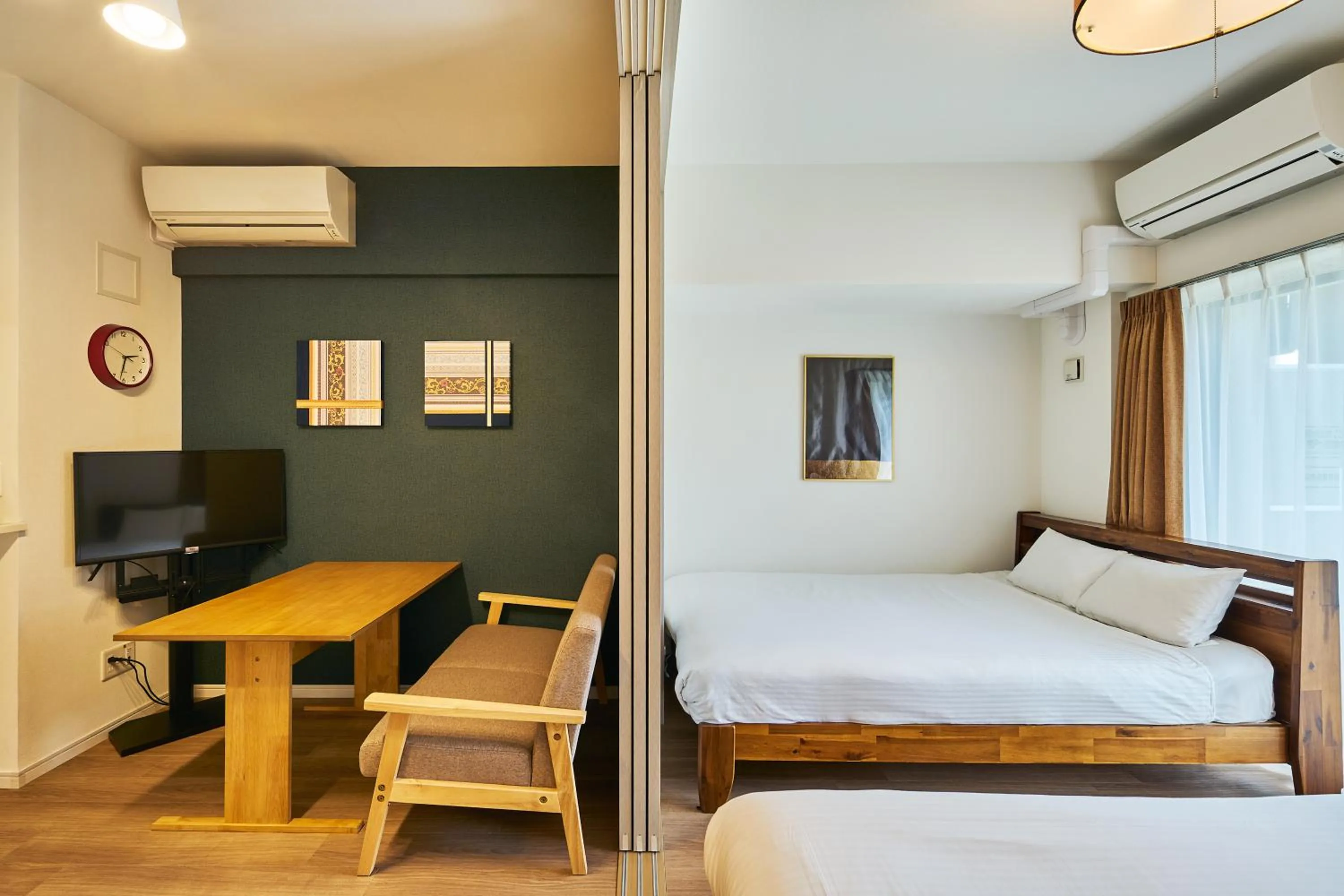 Bed in ALFACIO RIVERSIDE STAY HAKATA