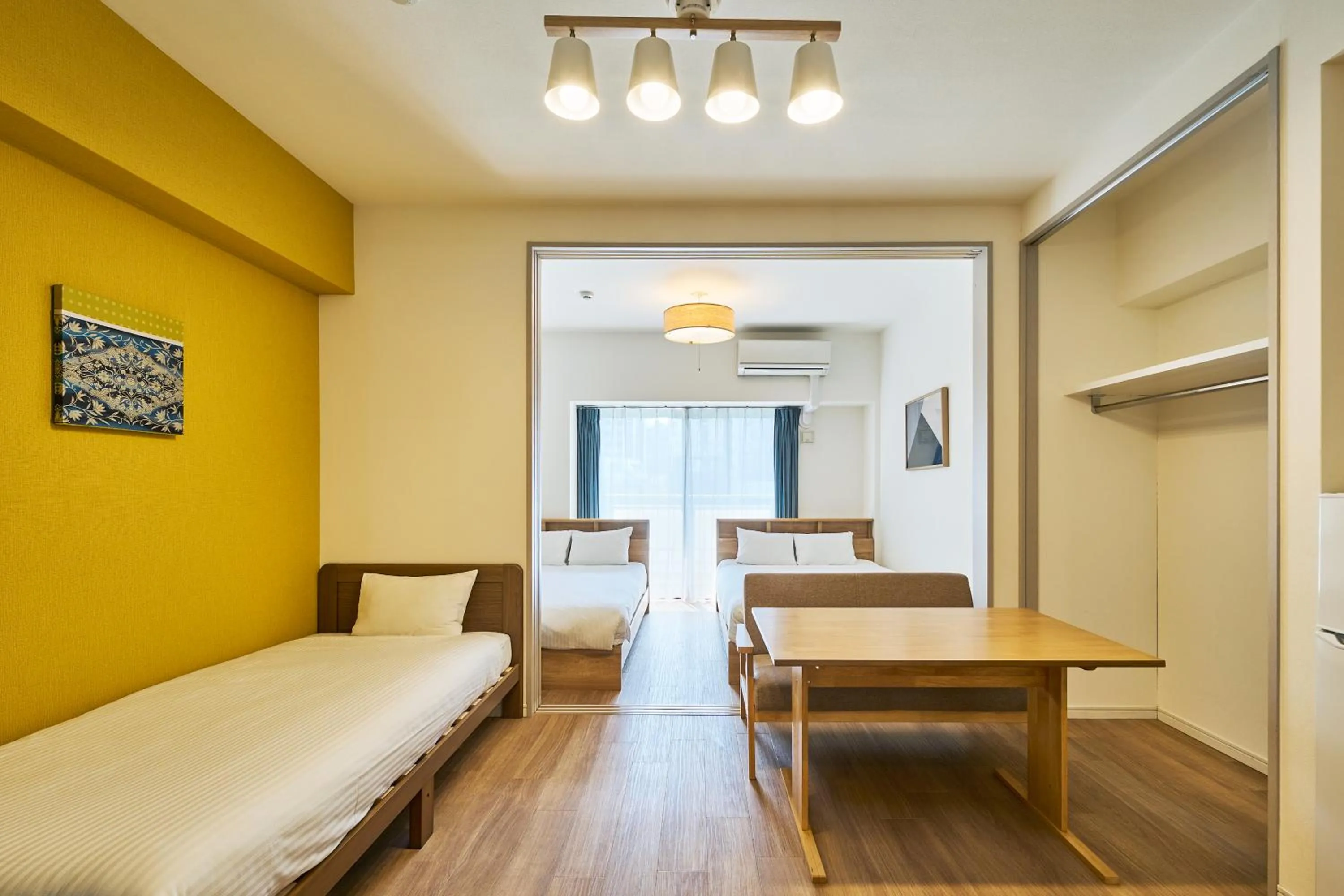 Bed in ALFACIO RIVERSIDE STAY HAKATA