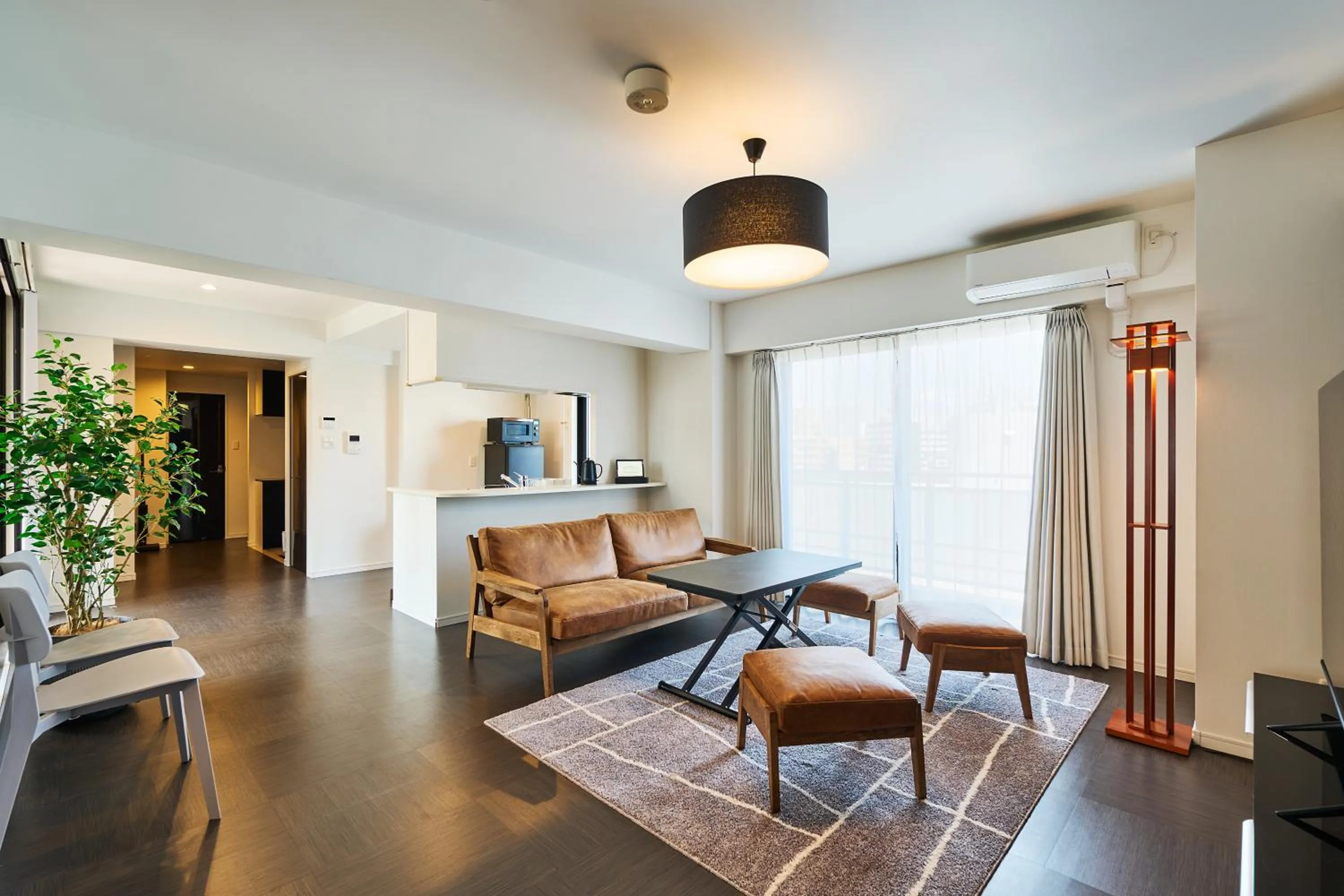 Living room in ALFACIO RIVERSIDE STAY HAKATA