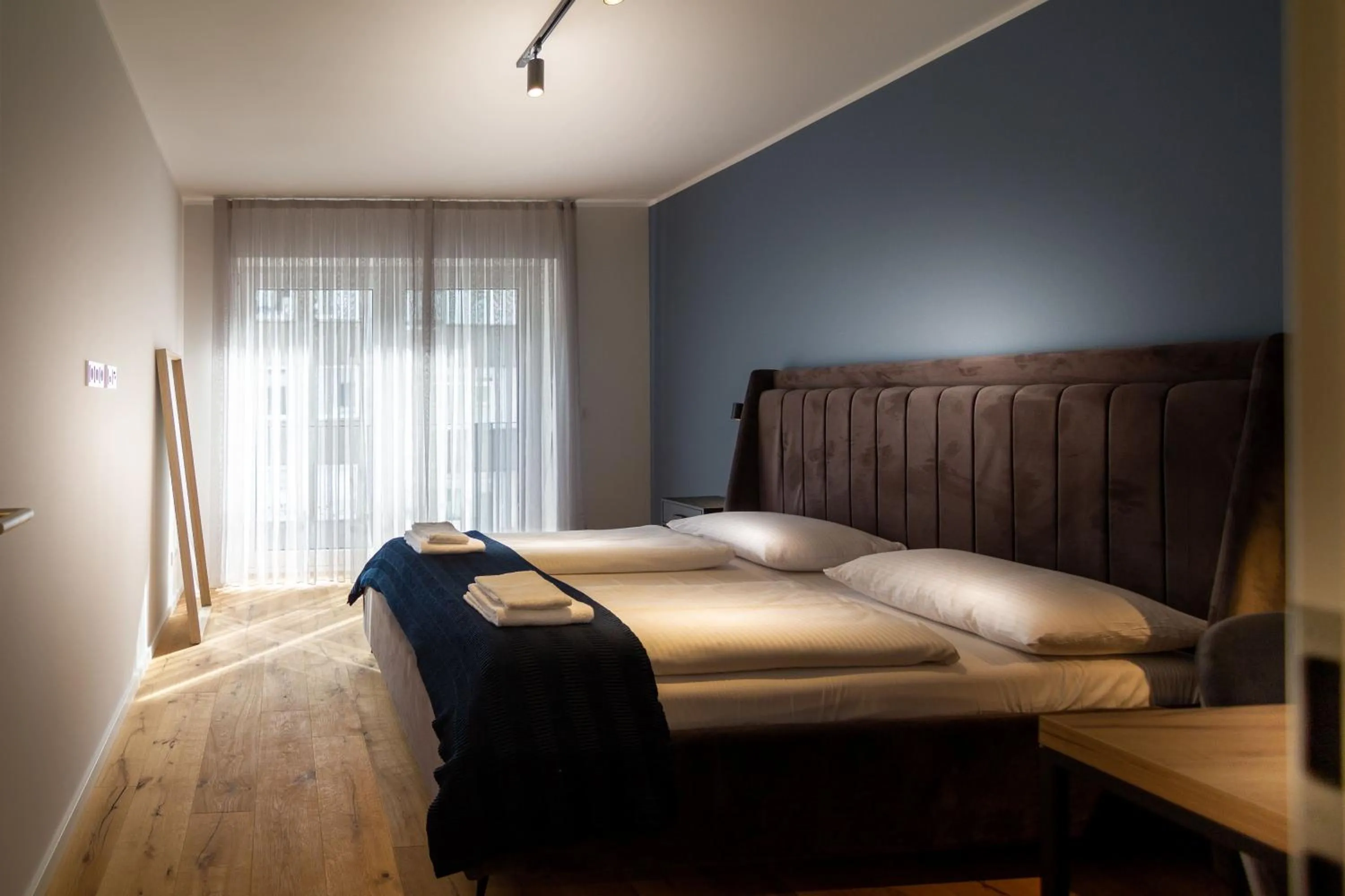 Bed in Sleep Inn Medienhafen Suites