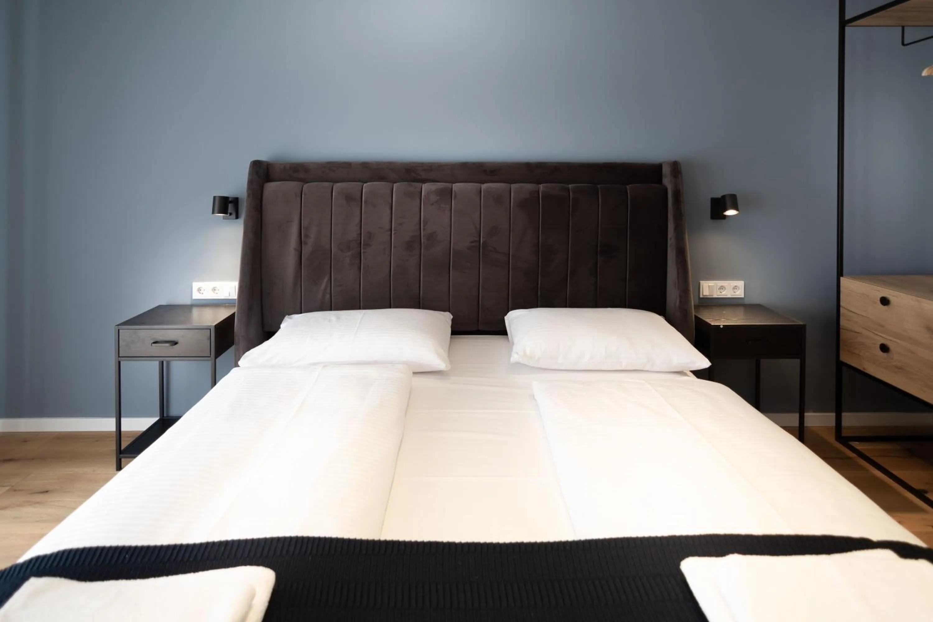 Bed in Sleep Inn Medienhafen Suites