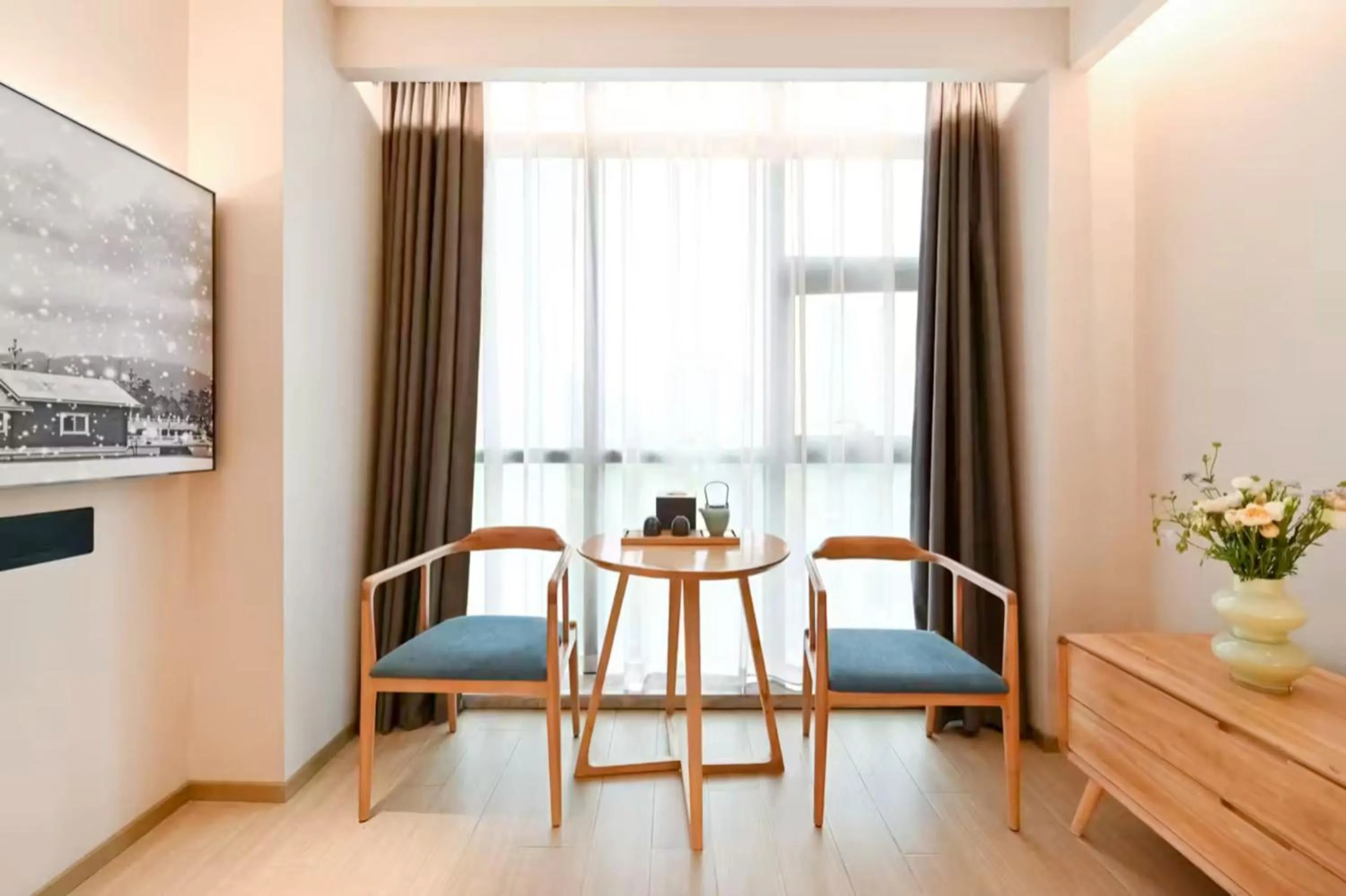 Seating area in Atour Hotel Beijing Fuxingmen