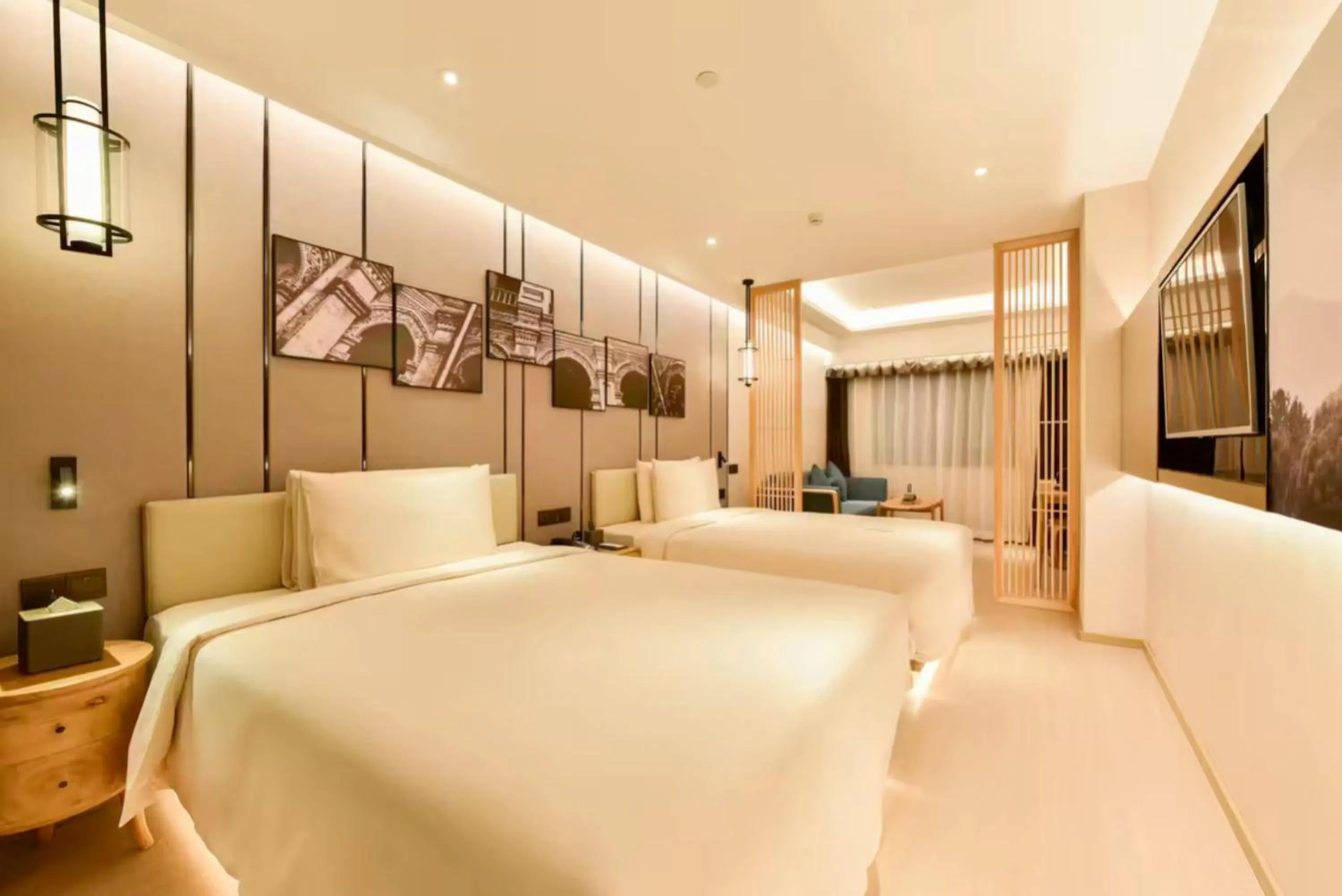 Bed in Atour Hotel Beijing Fuxingmen