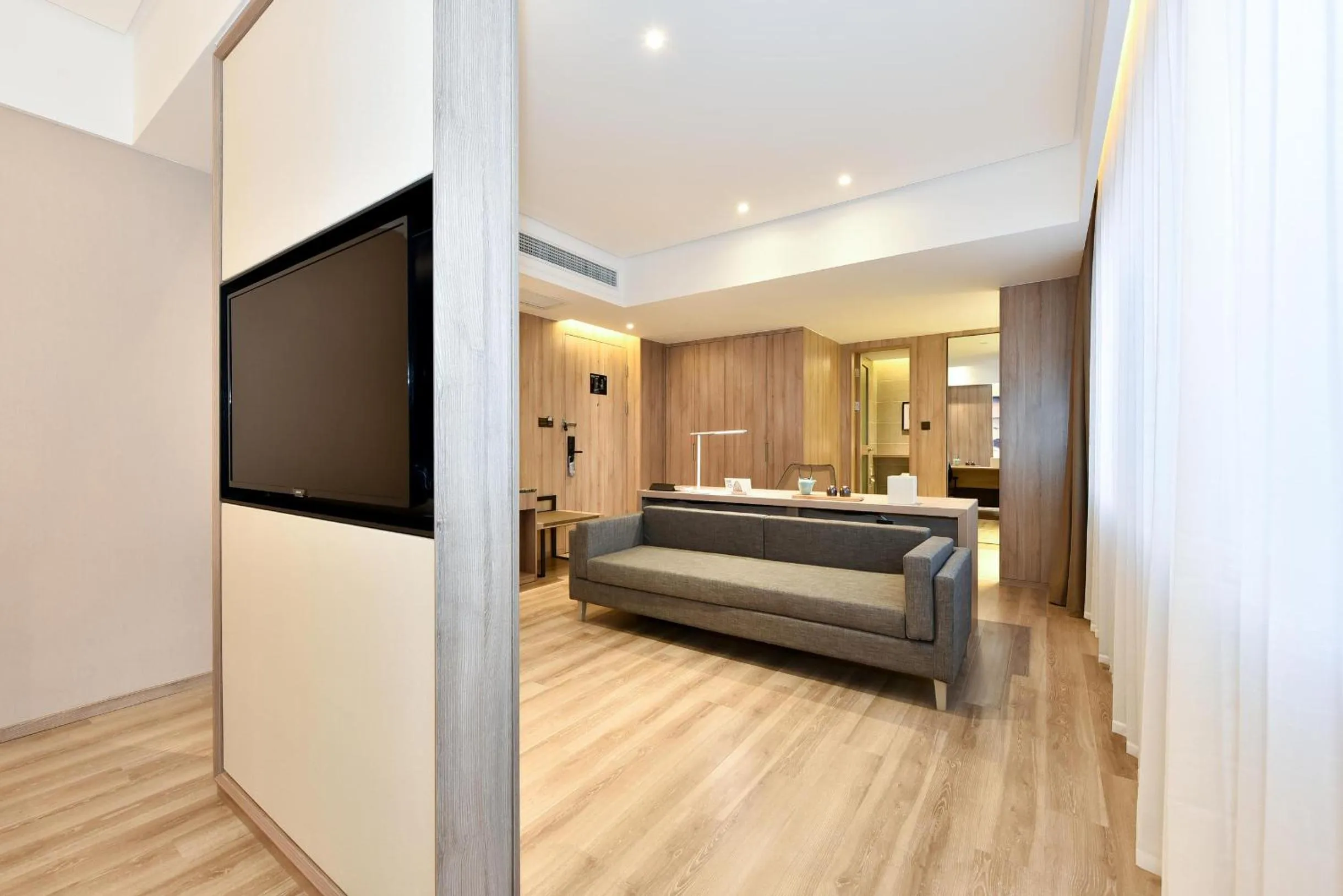 Bed in Atour Hotel Dalian Development Zone Jinma Road