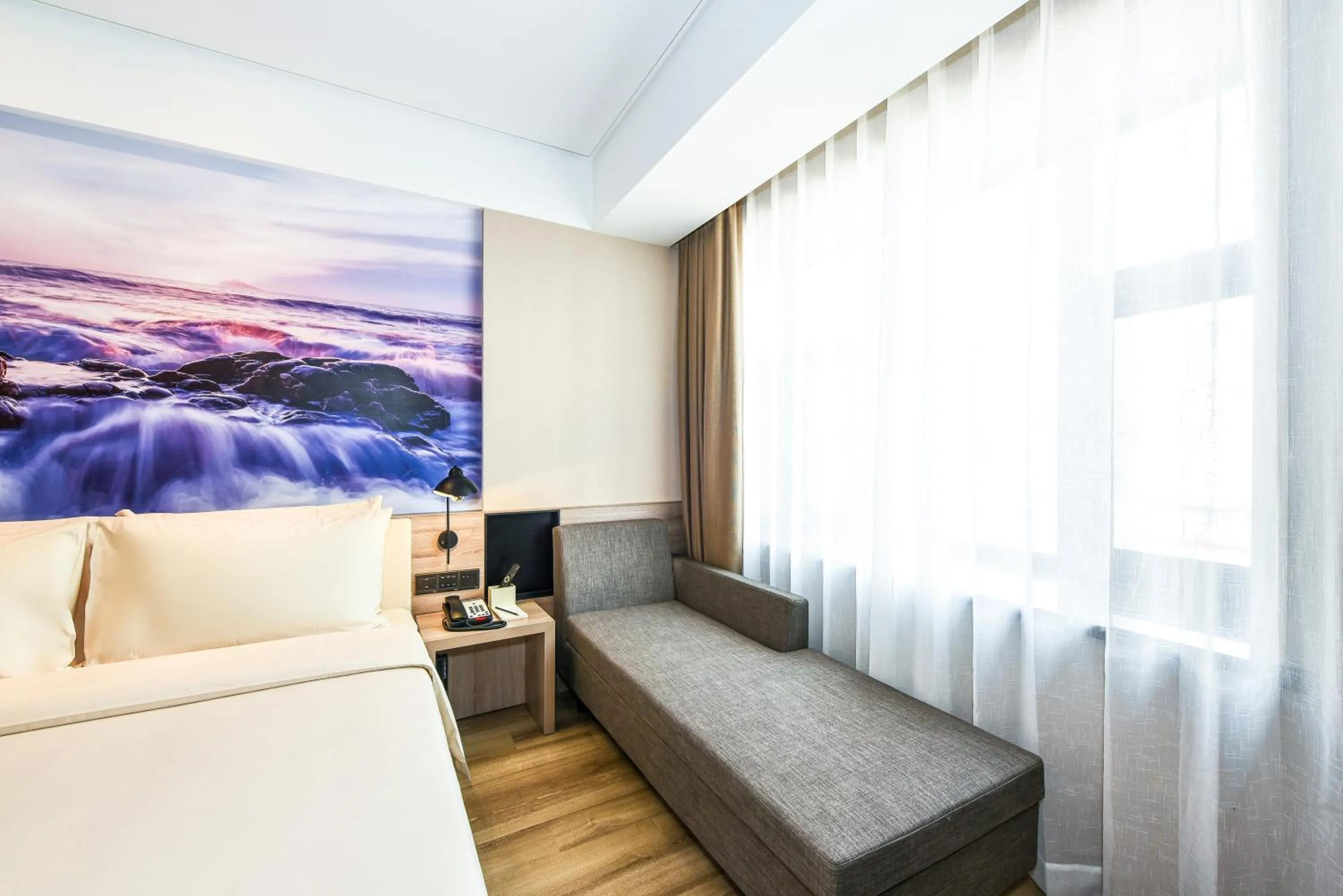 Bed in Atour Hotel Dalian Development Zone Jinma Road