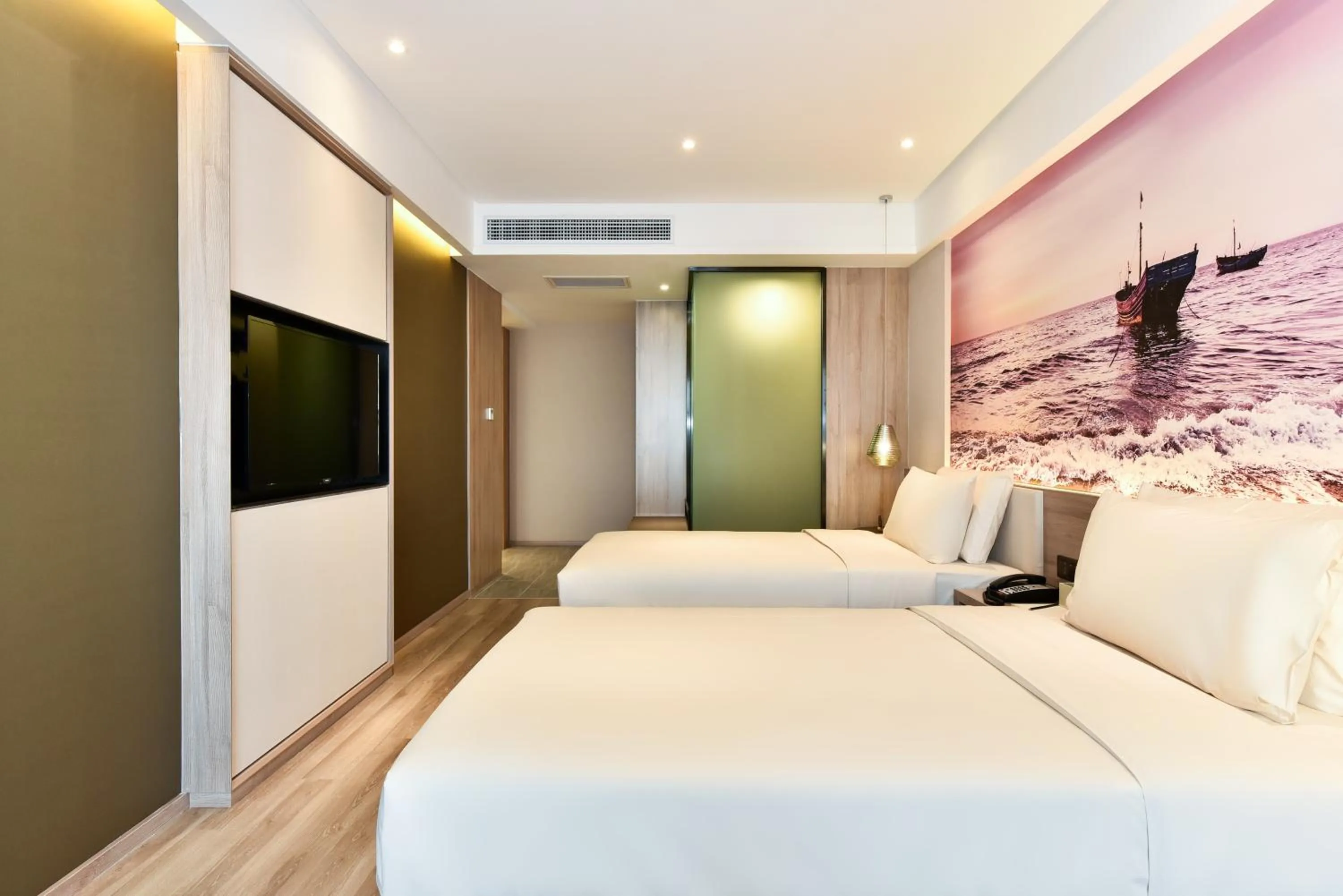 Bed in Atour Hotel Dalian Development Zone Jinma Road