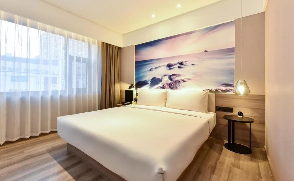 Bed in Atour Hotel Dalian Development Zone Jinma Road
