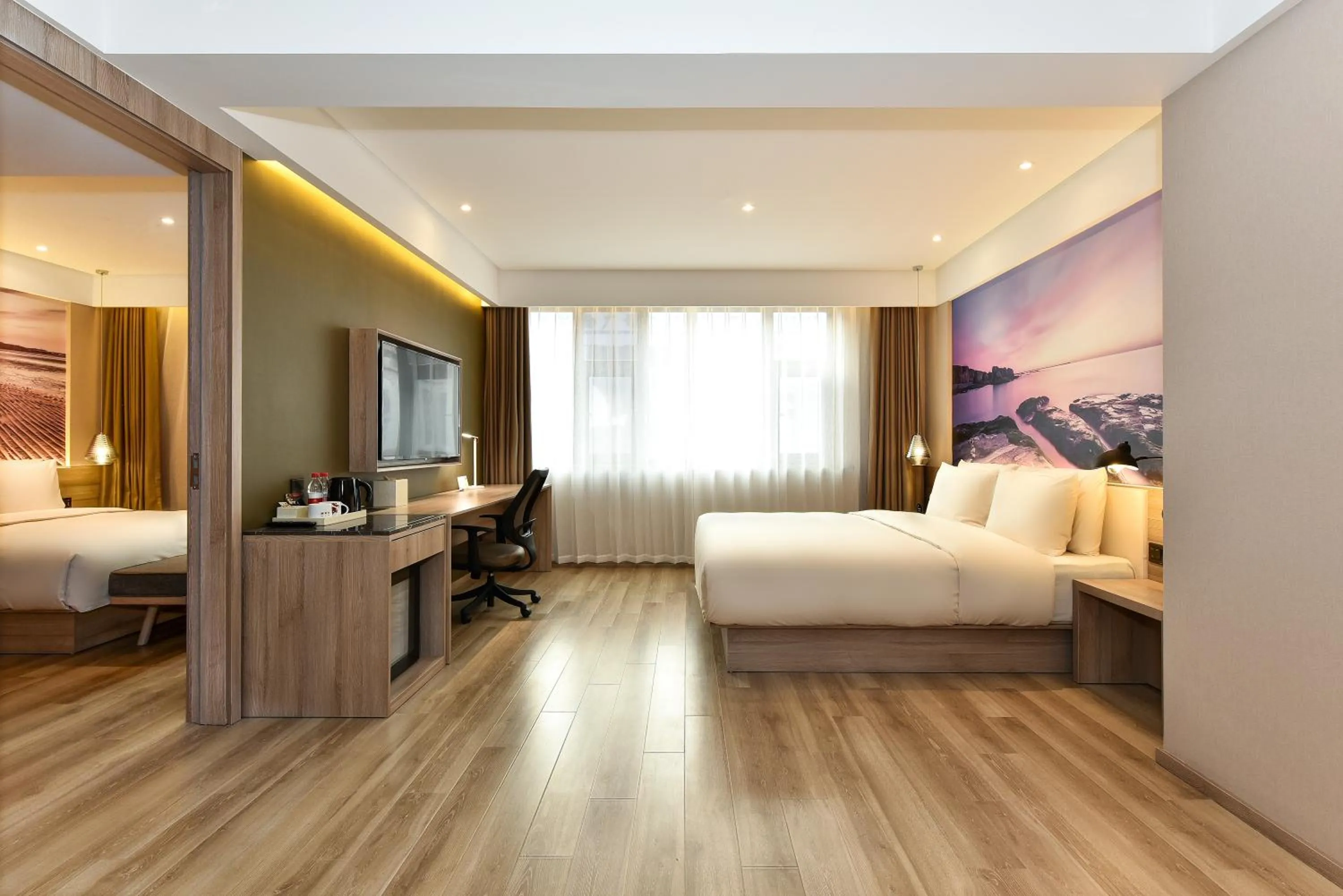 Property building, Bed in Atour Hotel Dalian Development Zone Jinma Road