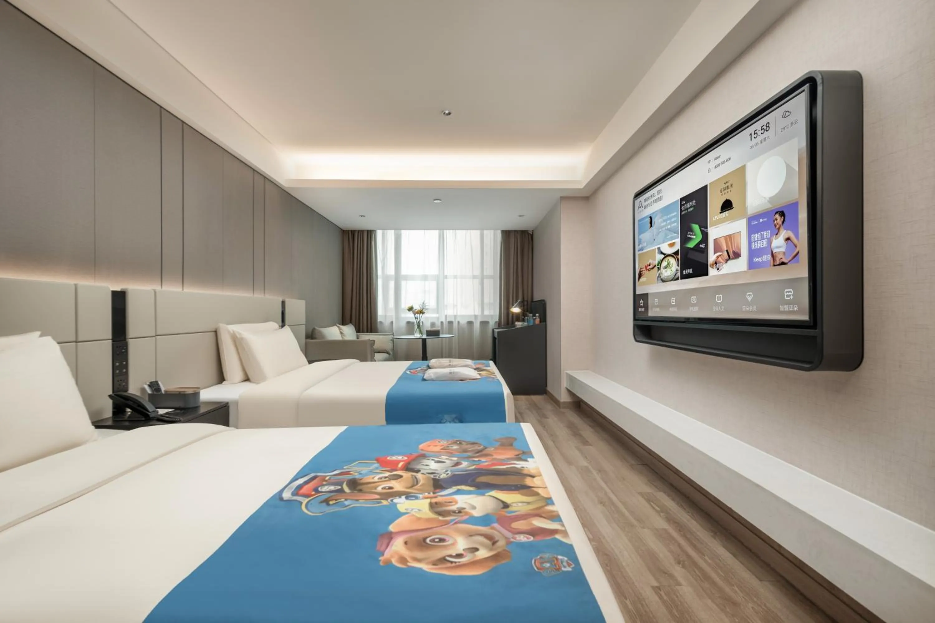 Bed in Atour Hotel Qingdao Olympic Sailing Center May Fourth Square