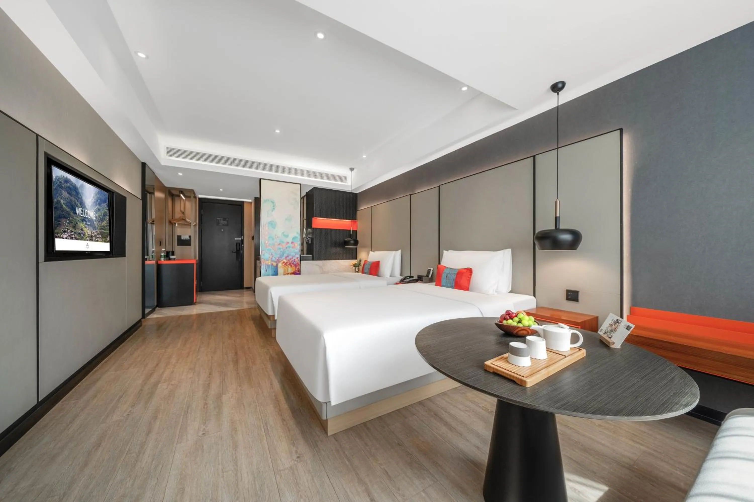 Bed in Atour S Hotel Chengdu Taikoo Li