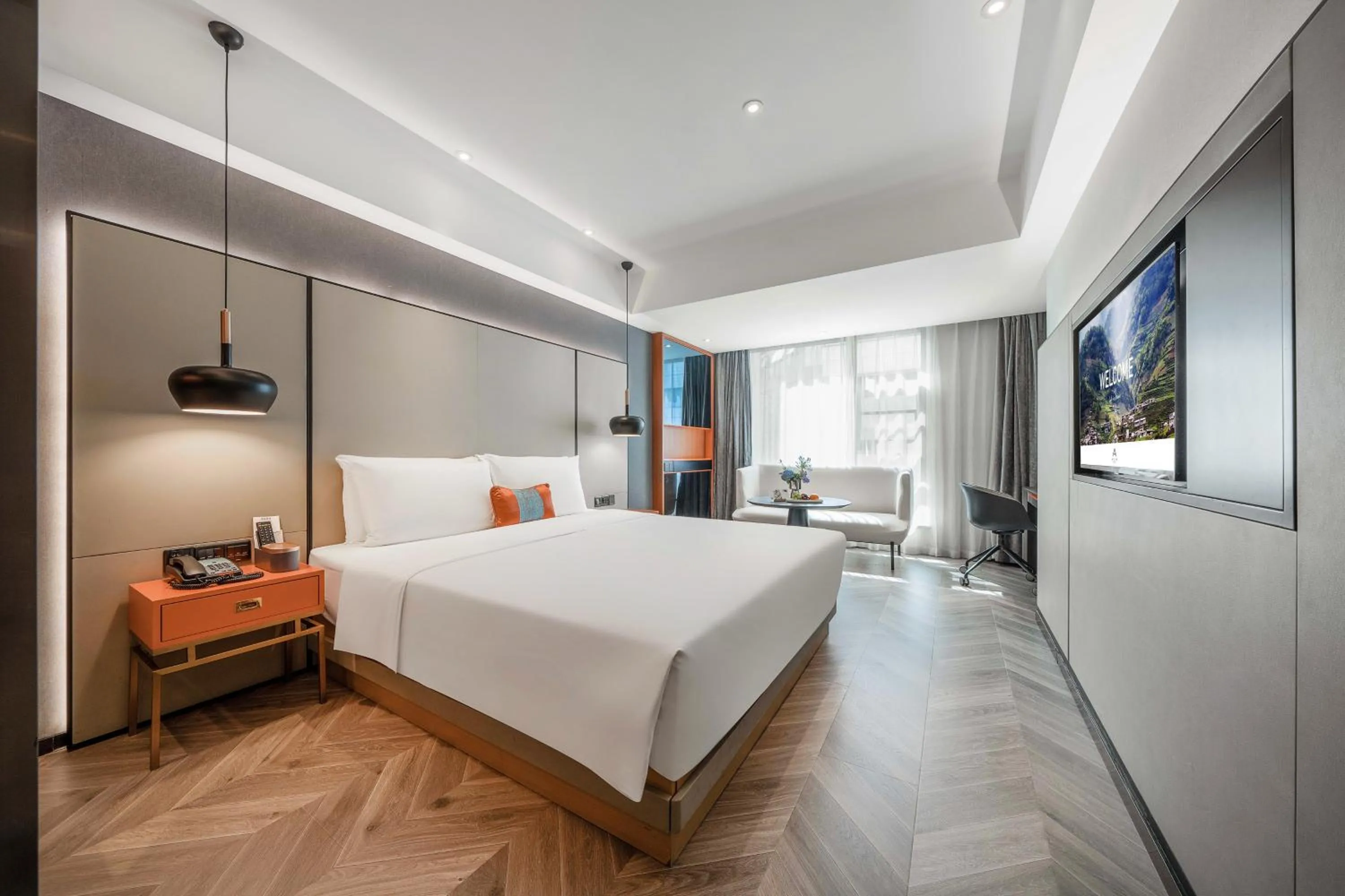 Bed in Atour S Hotel Chengdu Taikoo Li