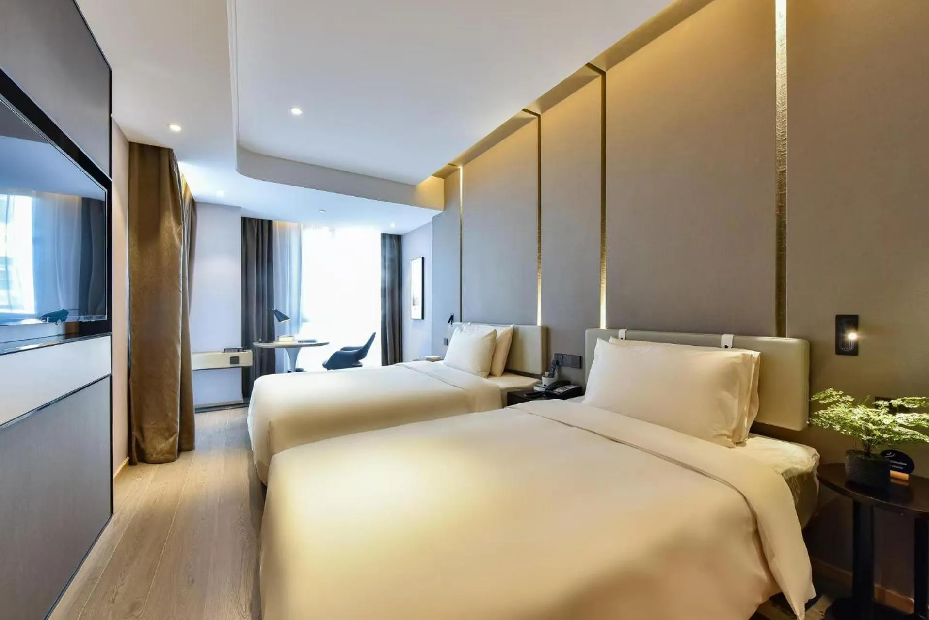 Bed in Atour Hotel Beijing Chaoyangmen