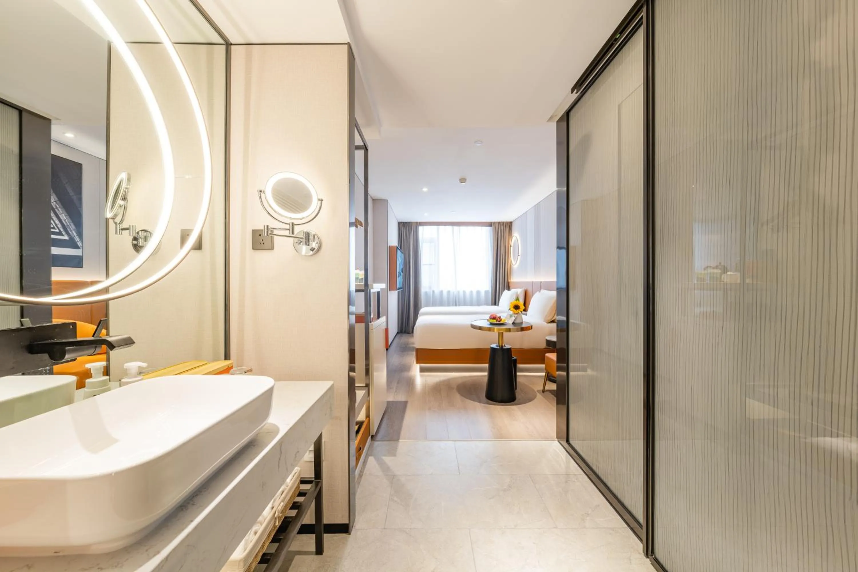 Bedroom in Atour Hotel Beijing Tiananmen Wangfujing Pedestrian