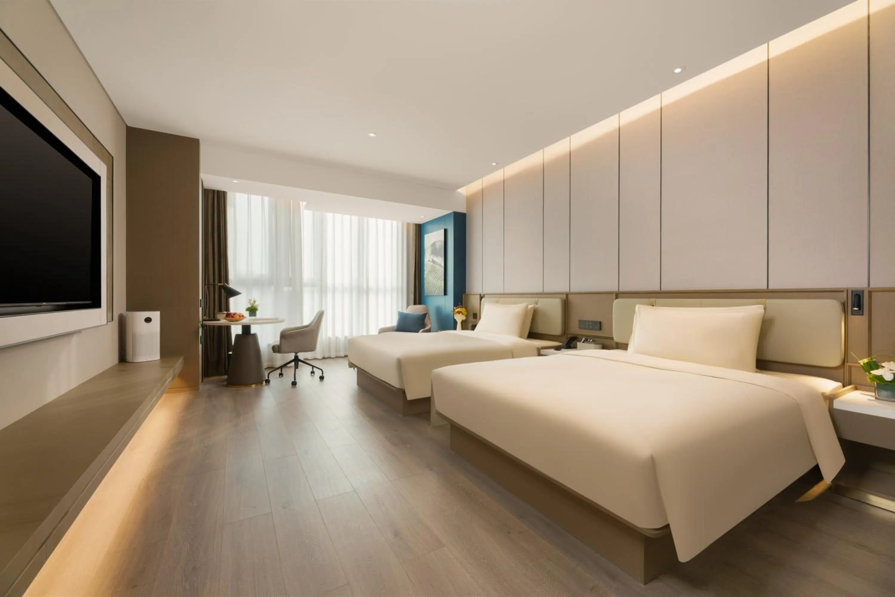 Bed in Atour Hotel Jinan West Railway Station