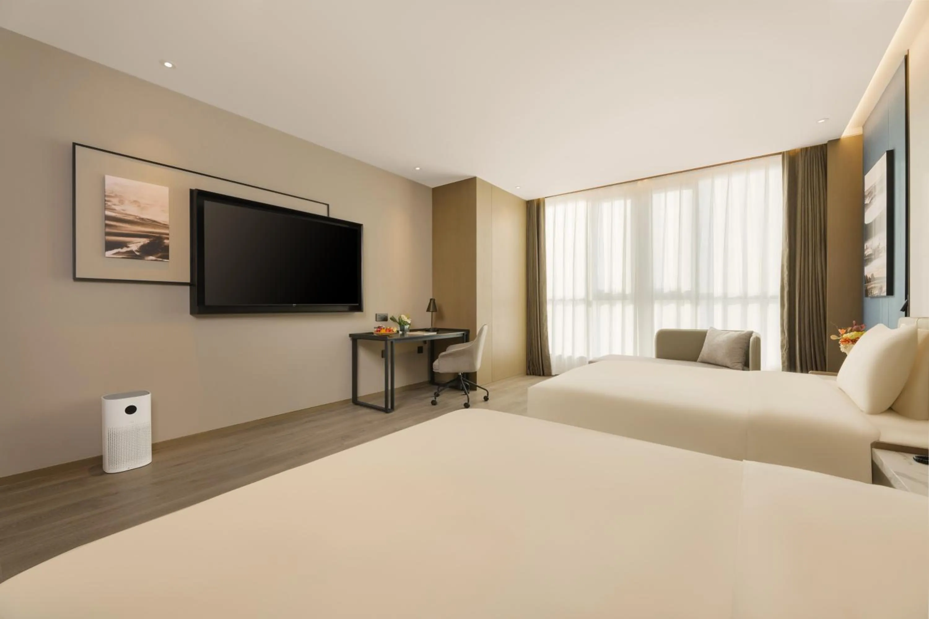 Bed in Atour Hotel Jinan West Railway Station