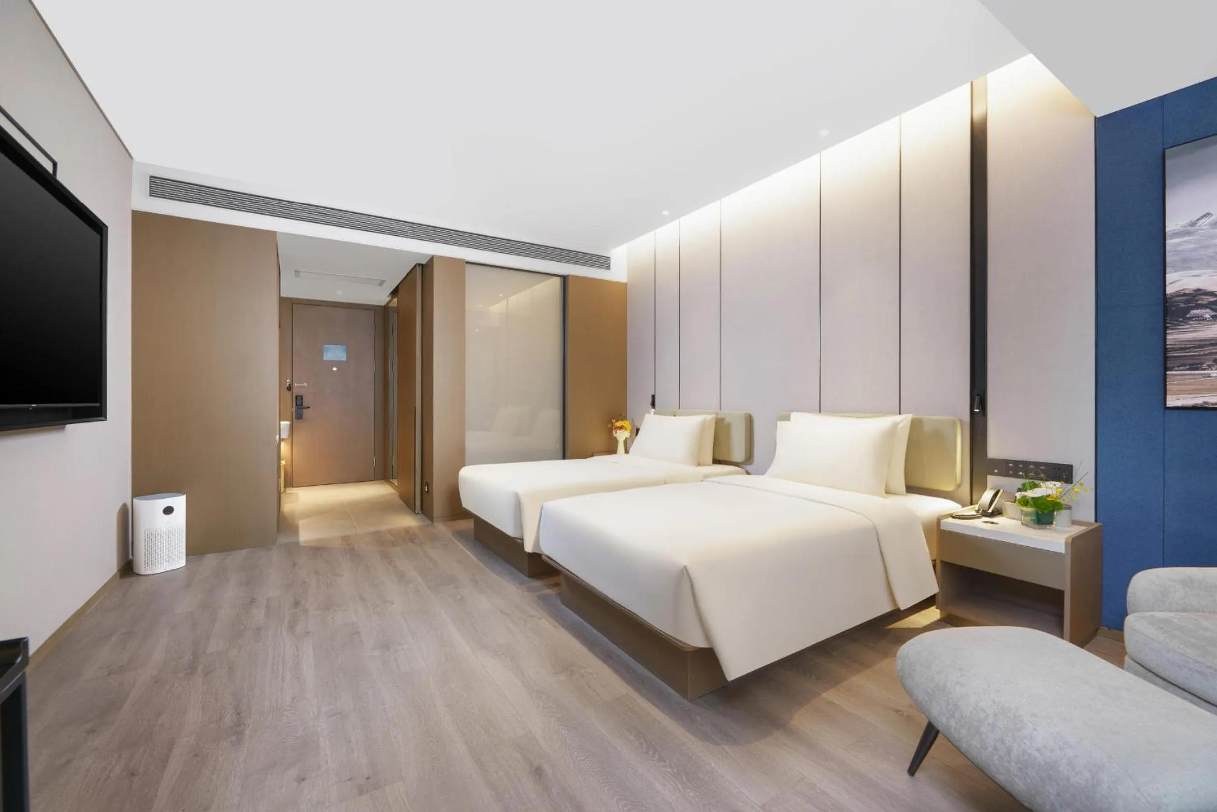 Bed in Atour Hotel Jinan West Railway Station