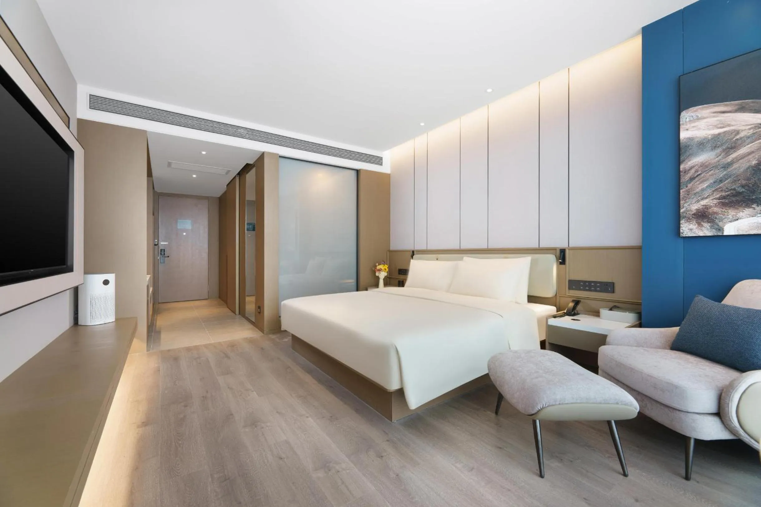 Bed in Atour Hotel Jinan West Railway Station