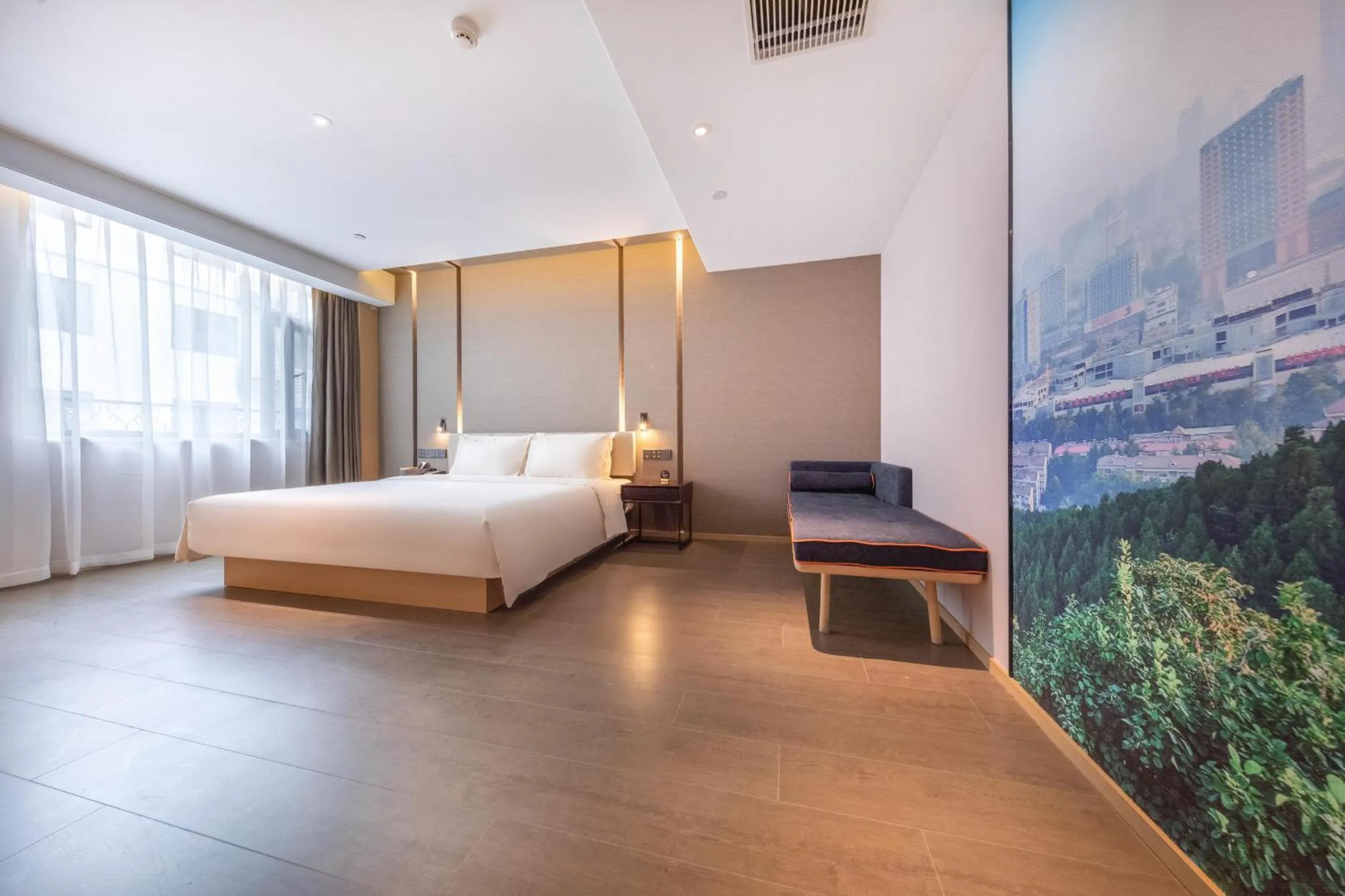 Bed in Atour S Hotel Jinan Baotu Spring