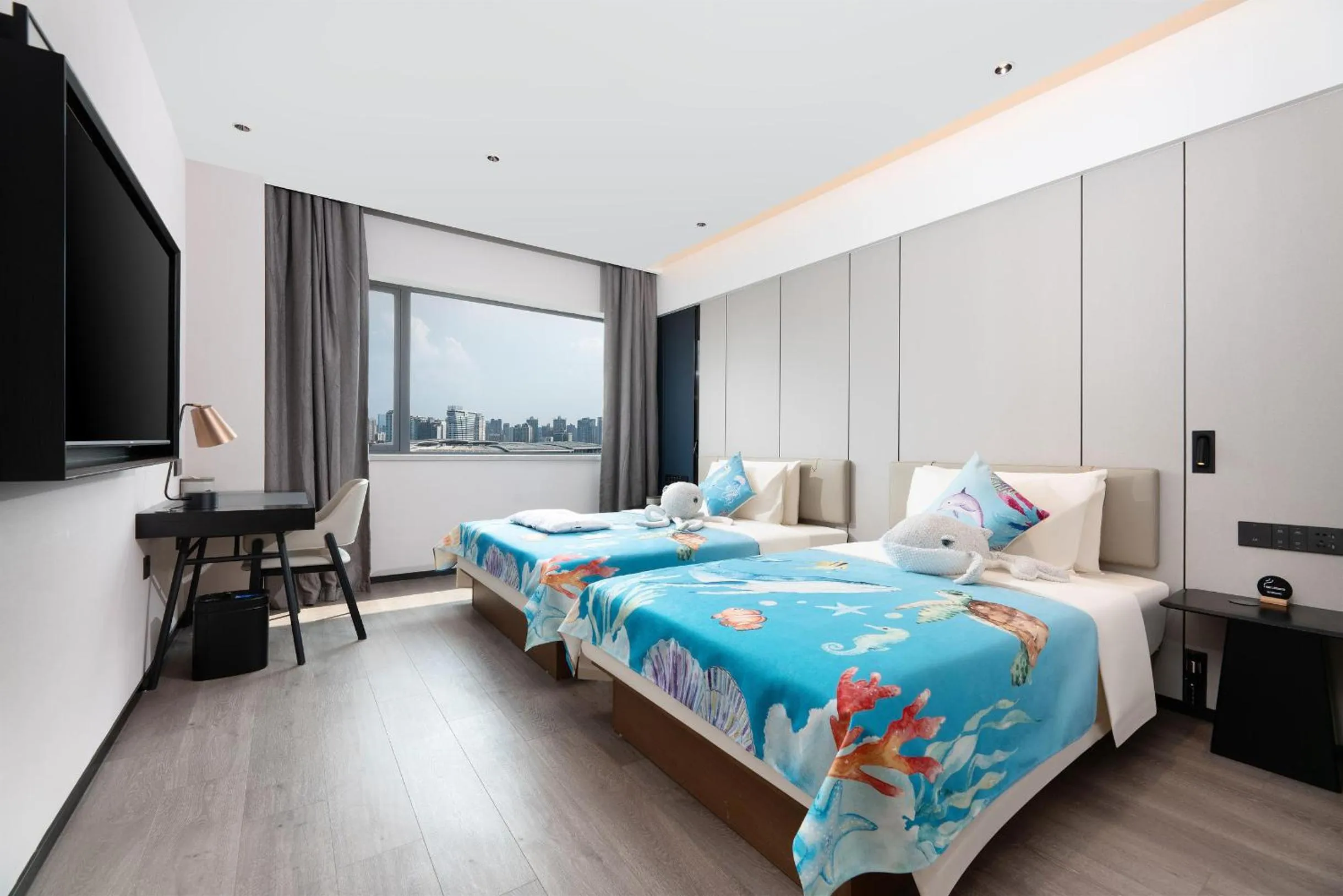 Bed in Atour Hotel Changsha Pedestrian Street IFC Center