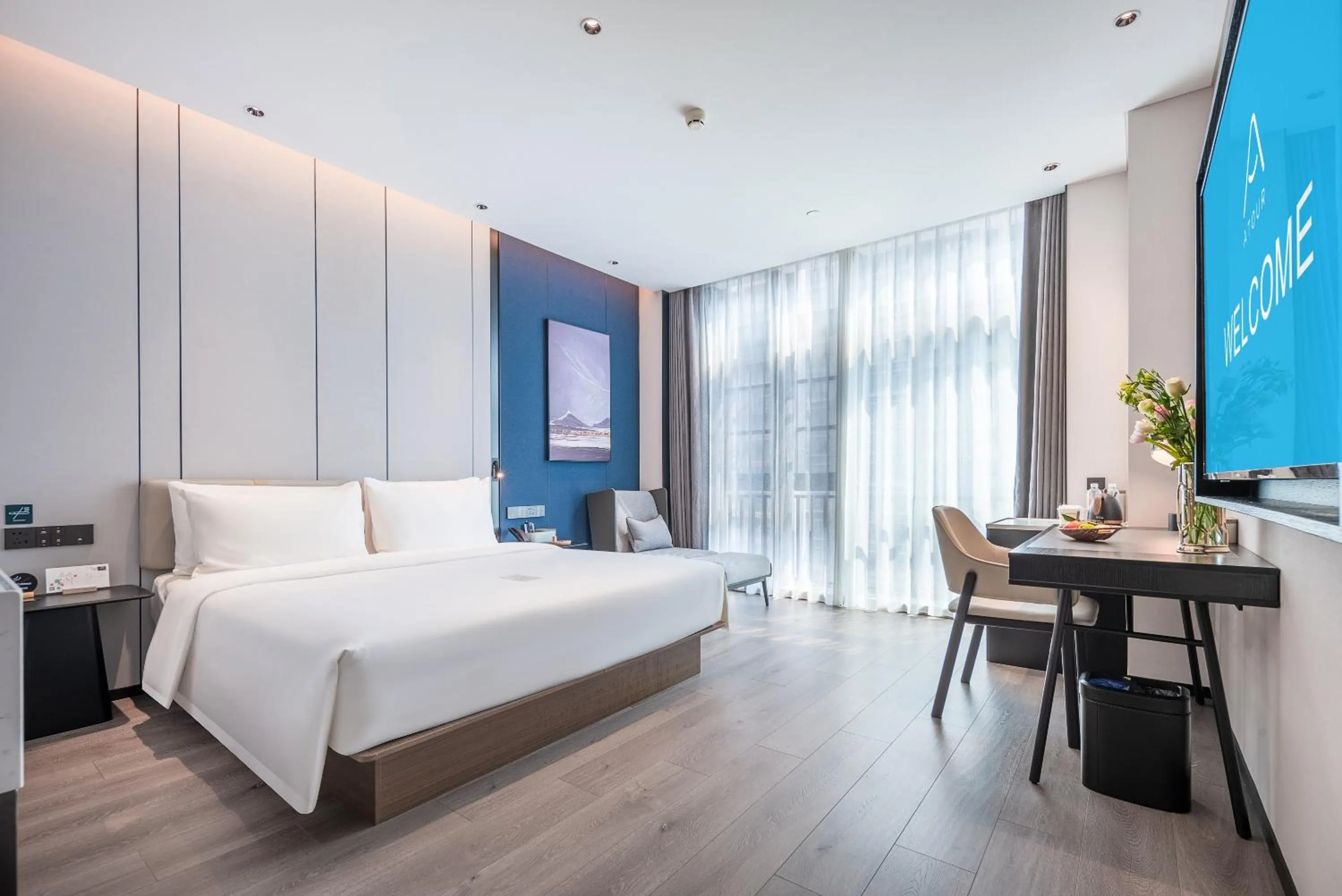 Bed in Atour Hotel Shenzhen Baoan Vanke Star City