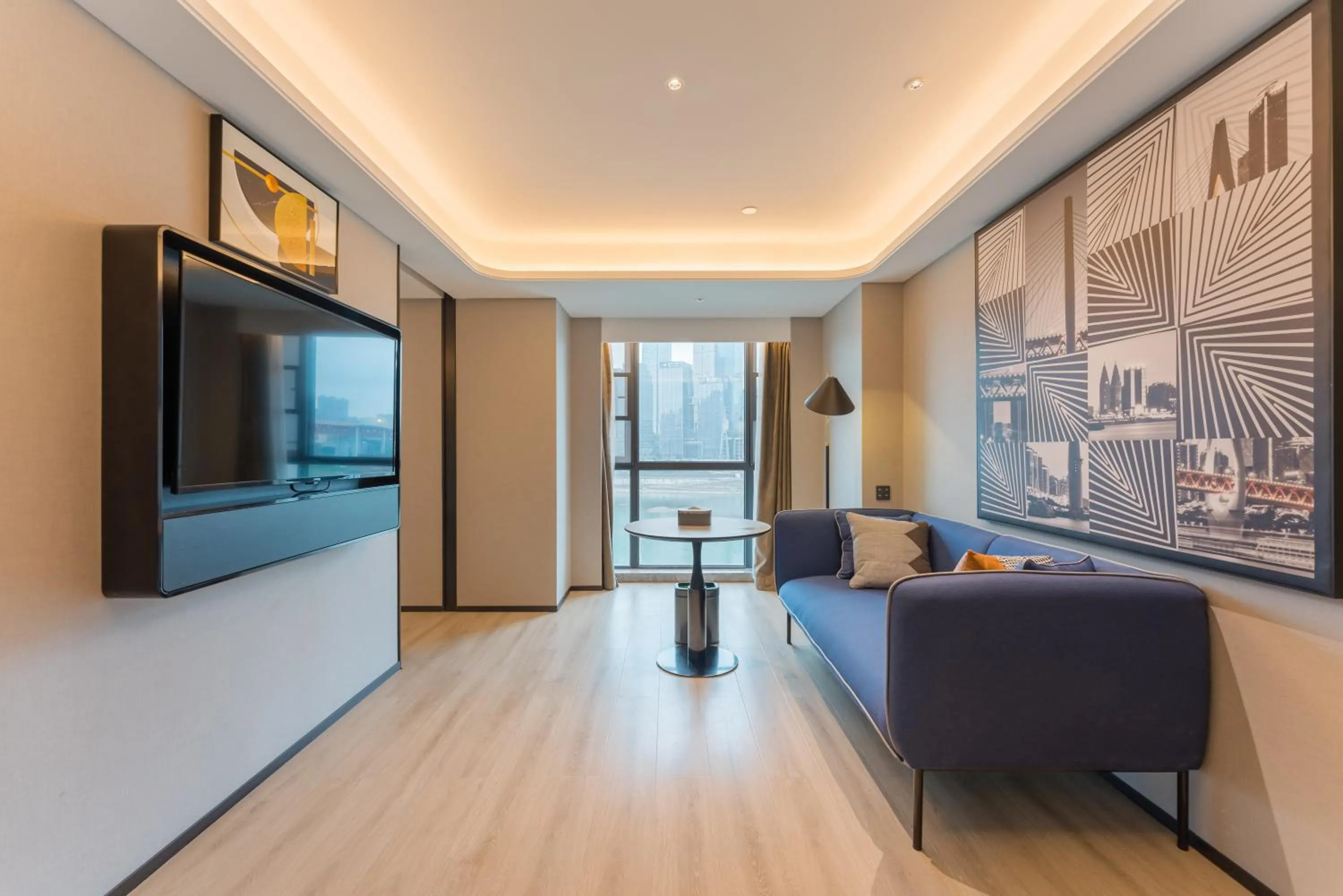 Living room in Atour S Hotel Chongqing Jiefangbei Hongyadong Riverview