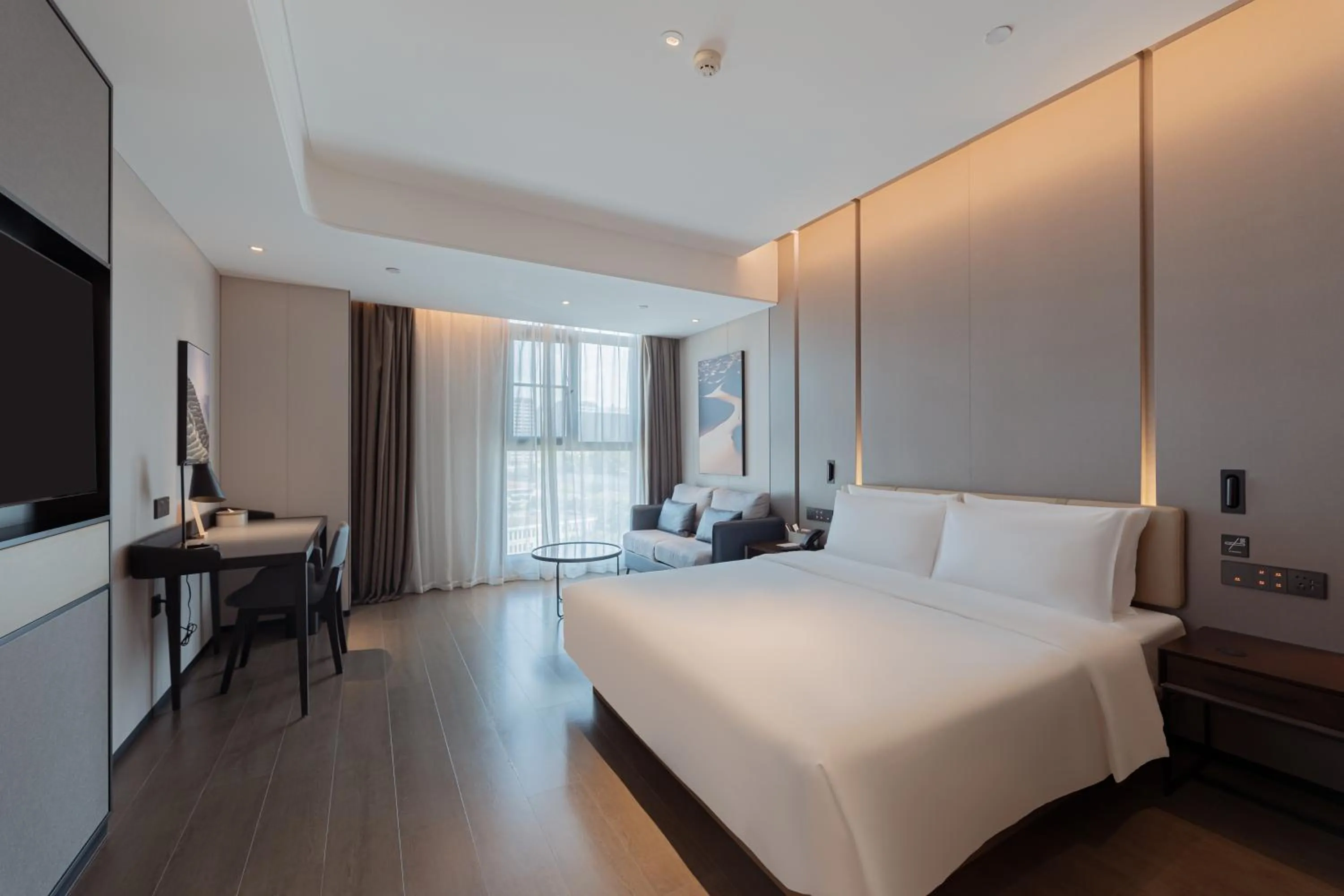 Bed in Atour Hotel Chongqing Qibo Center