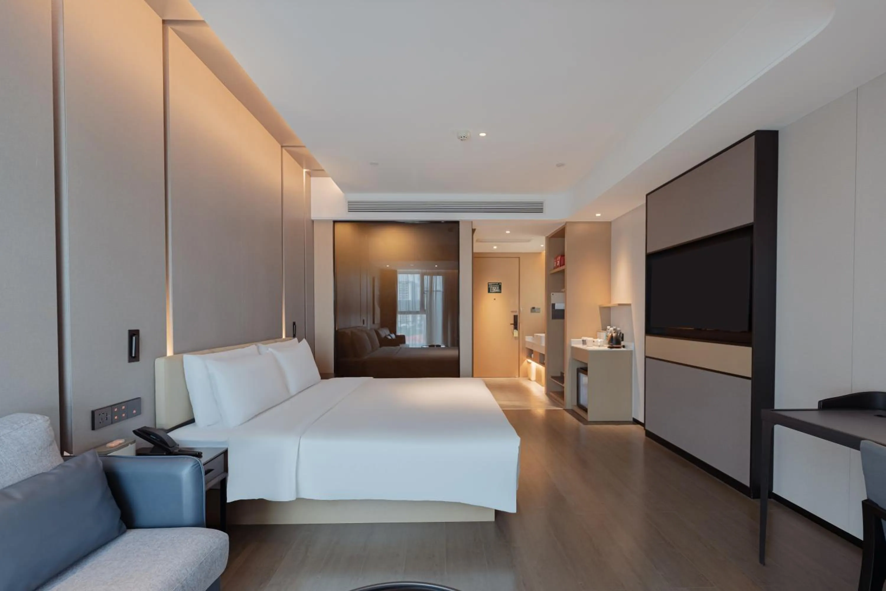 Bed in Atour Hotel Chongqing Qibo Center