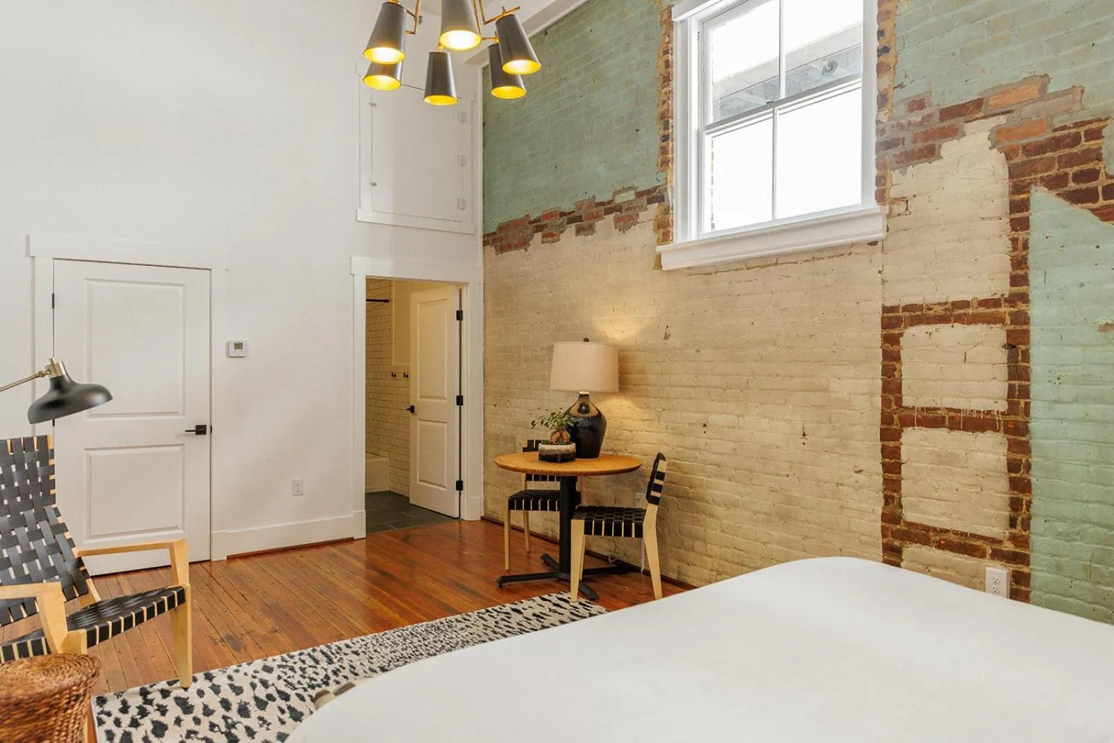 Bed in Fire Station One Boutique Hotel