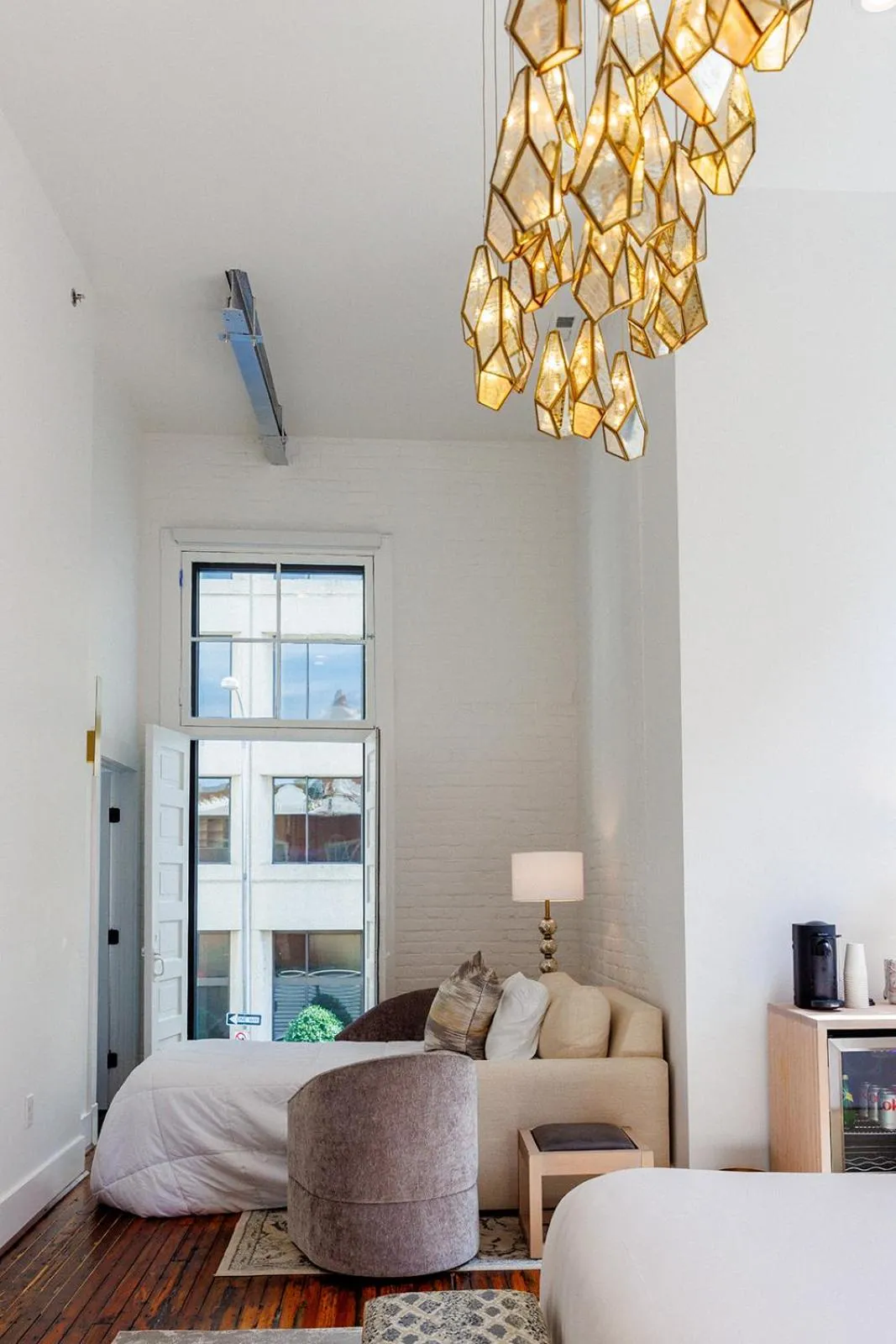 Bed in Fire Station One Boutique Hotel