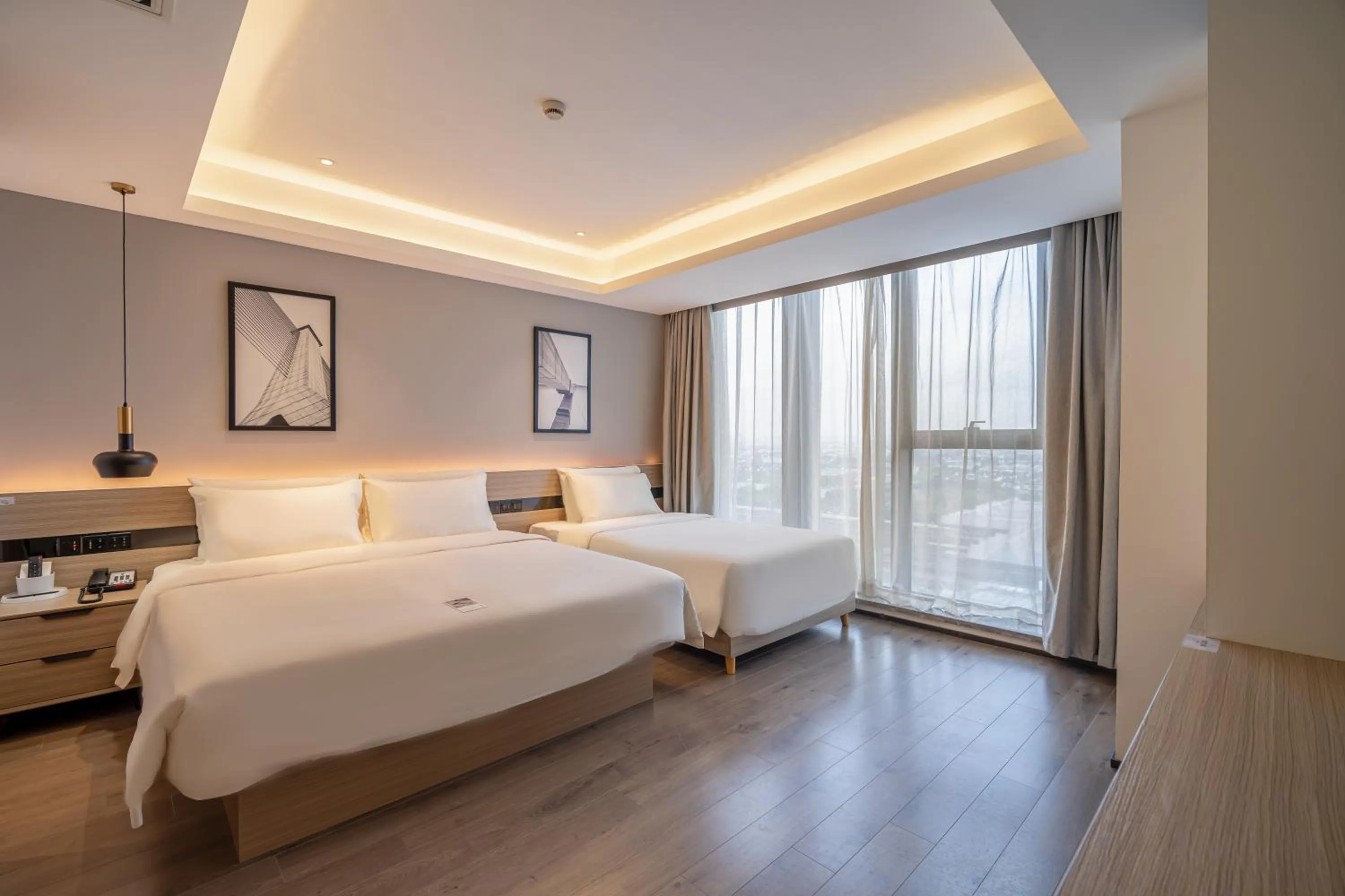 Bed in Atour Hotel Suzhou Railway Station North Square Bole Shi