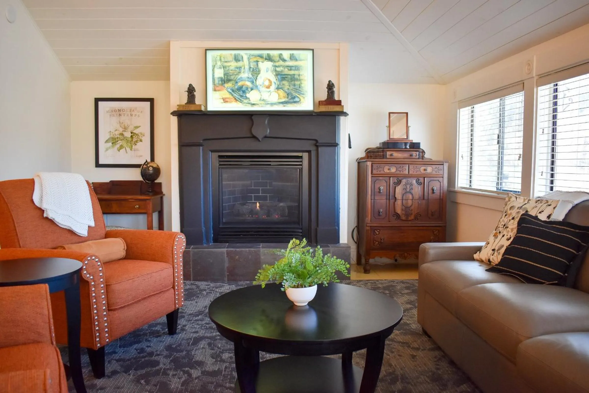 Seating area in McCall House Boutique Hotel