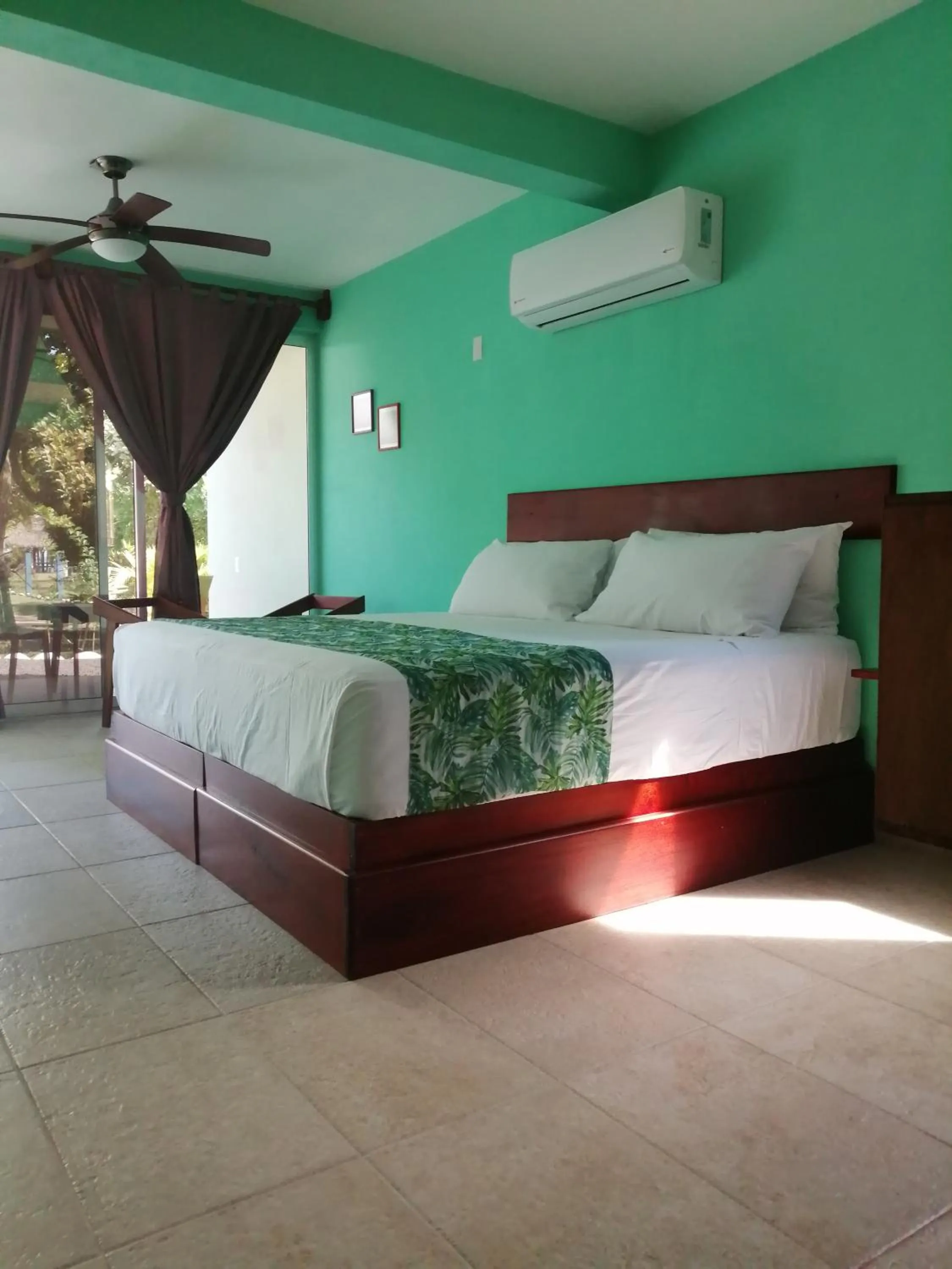 air conditioner, Bed in La Morada, una ventana al golfo - Hotel boutique