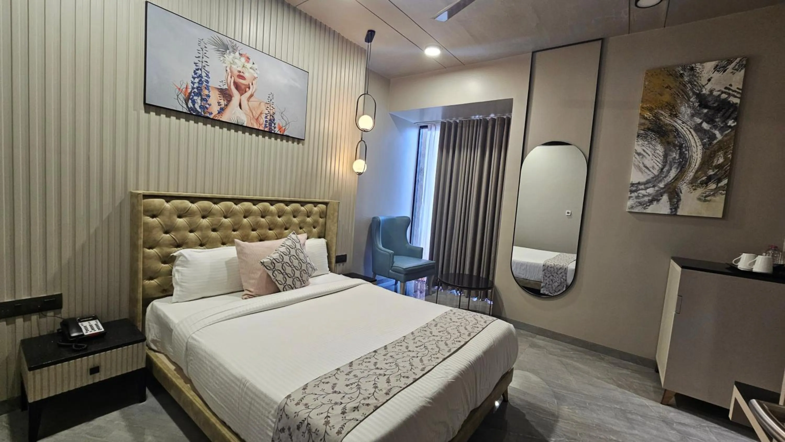 Bed in Apricot Motera